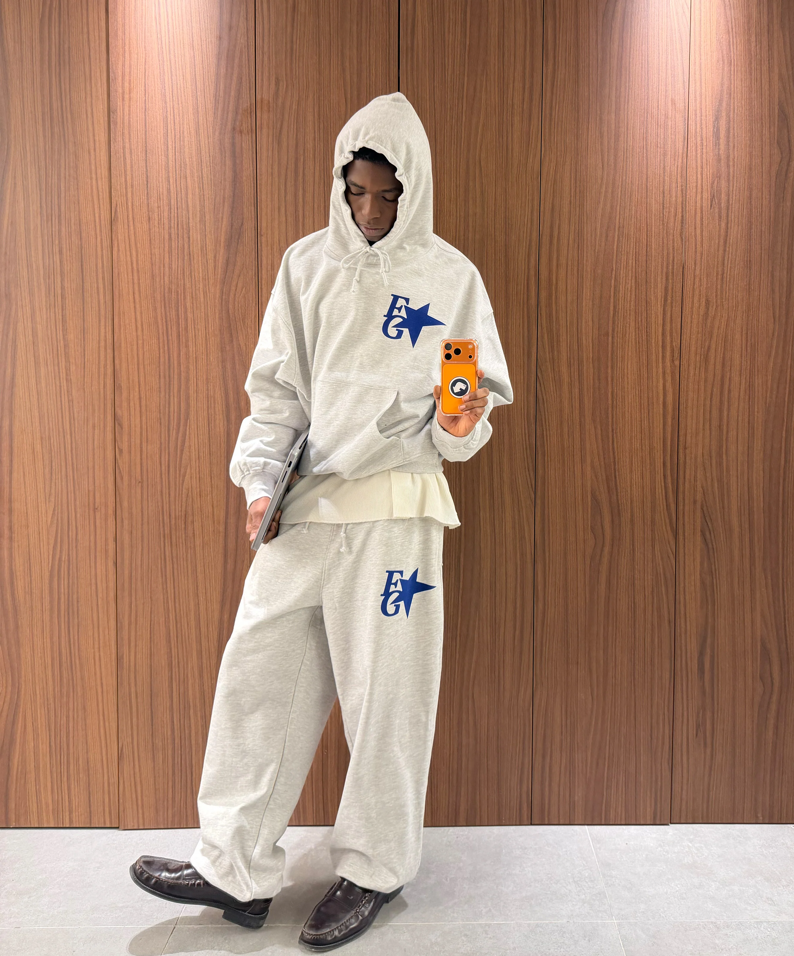 A New Star Hoodie Light Grey - Image 6
