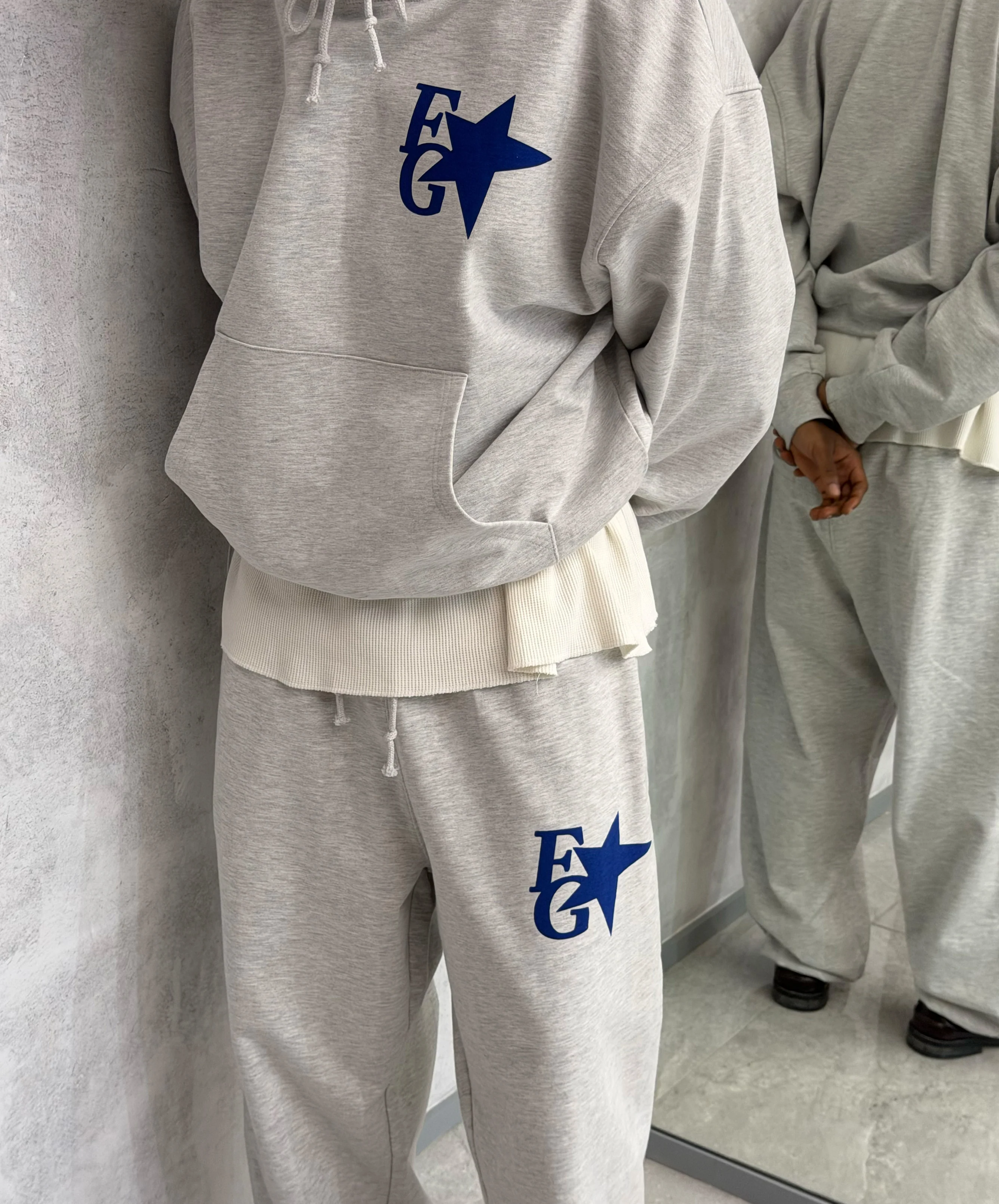 A New Star Hoodie Light Grey - Image 8
