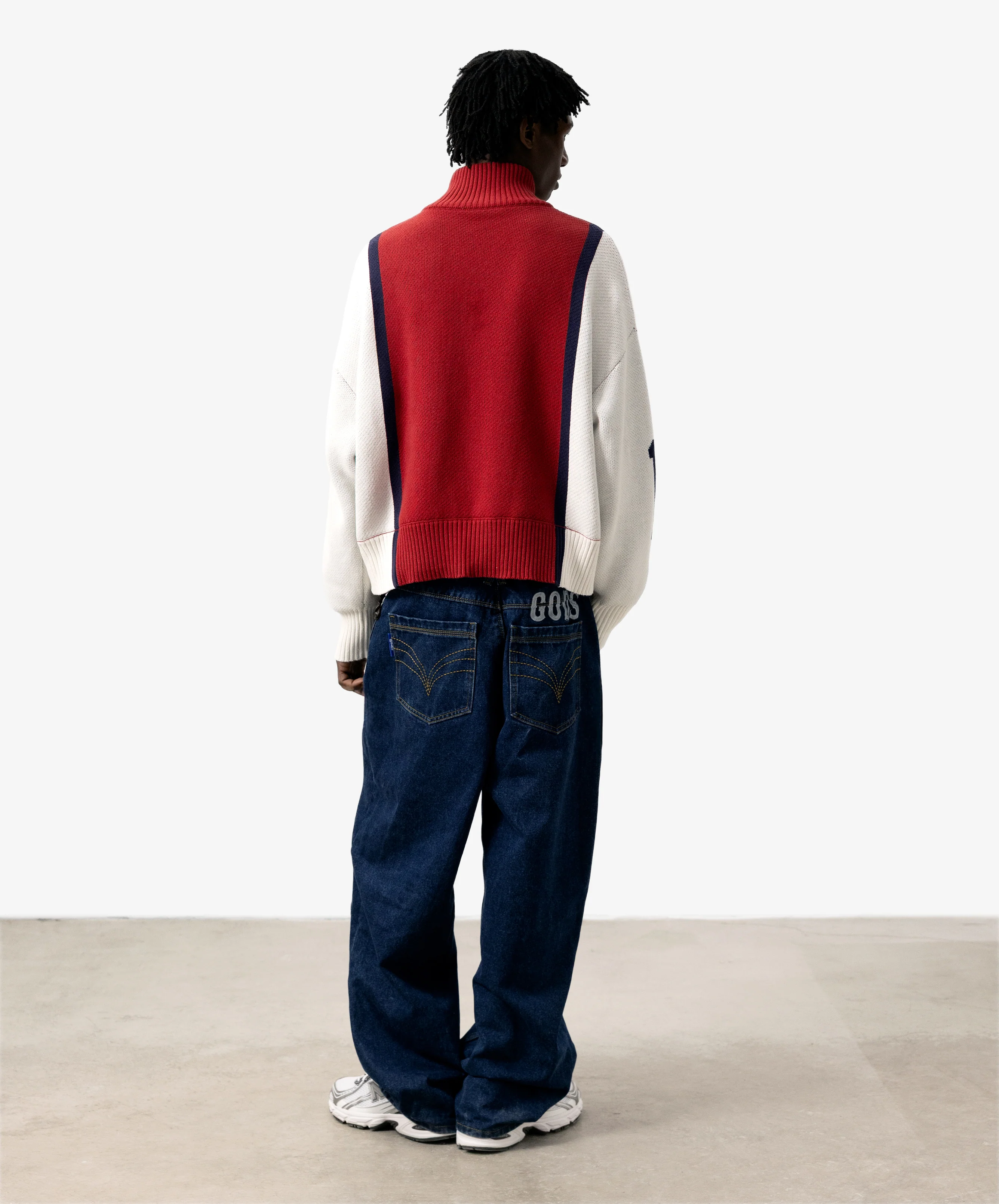 Alpine Rally Knitted Zipper Red-White - Image 7