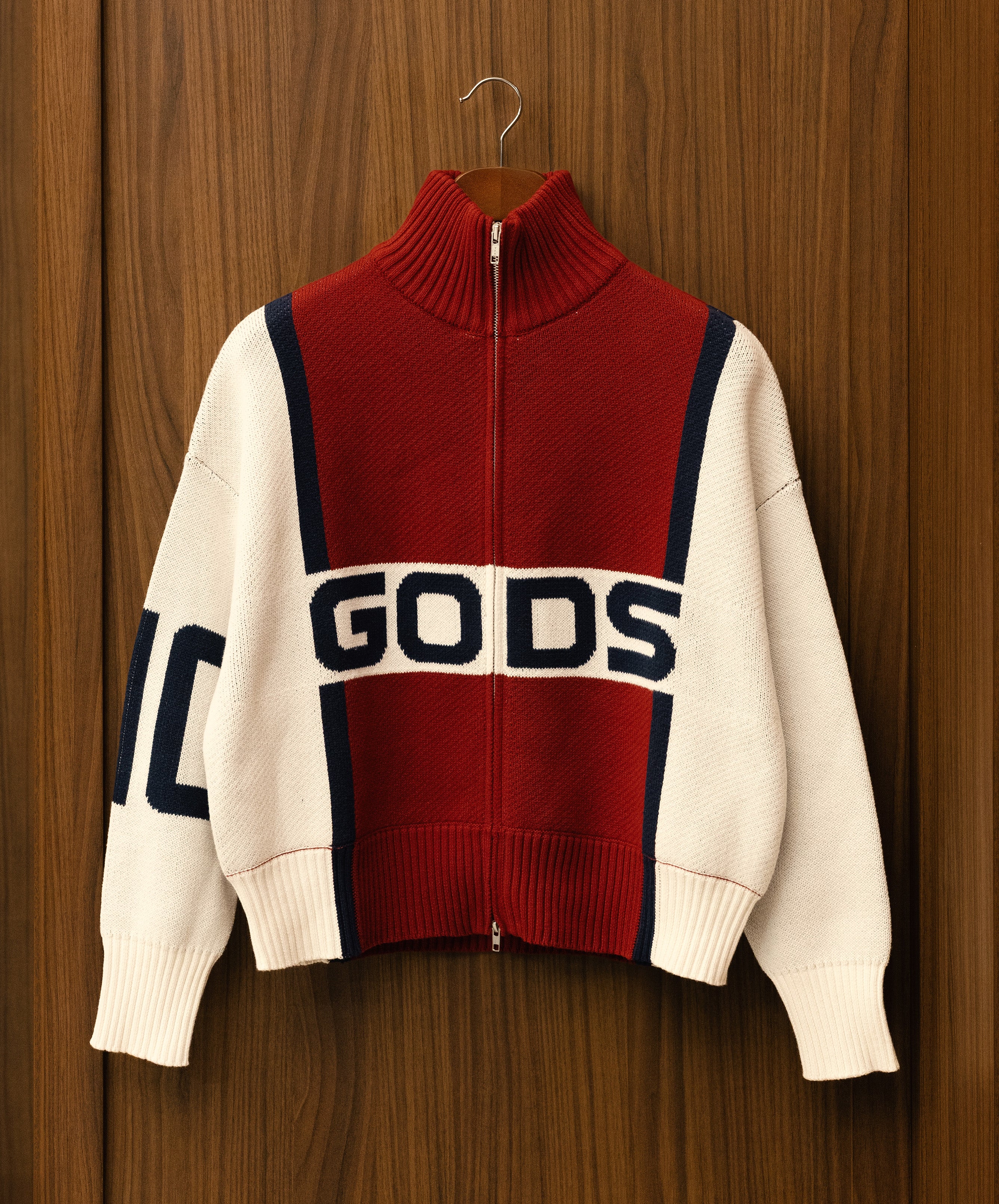 Alpine Rally Knitted Zipper Red-White - Image 9
