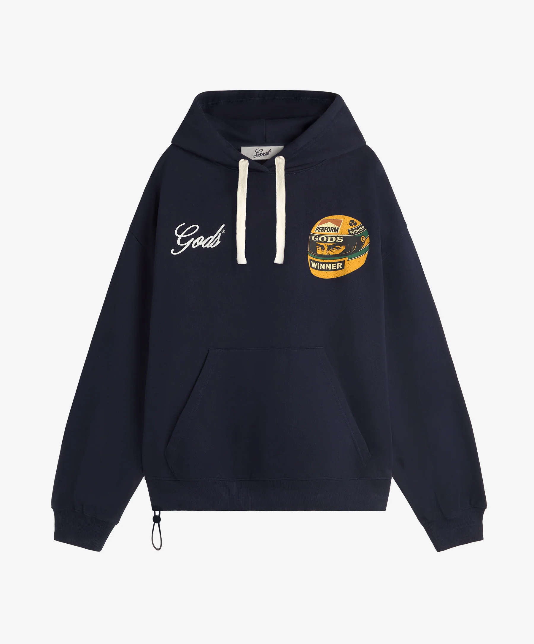 Ayr Cropped Hoodie Navy - Image 4