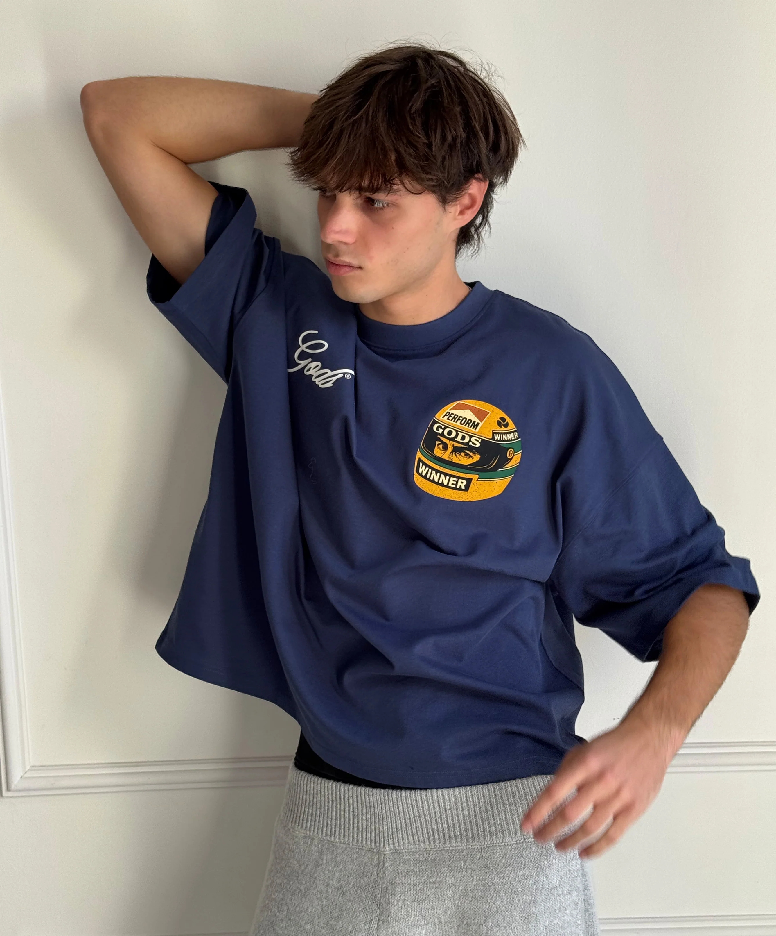 Ayr Boxy Tee Navy - Image 7