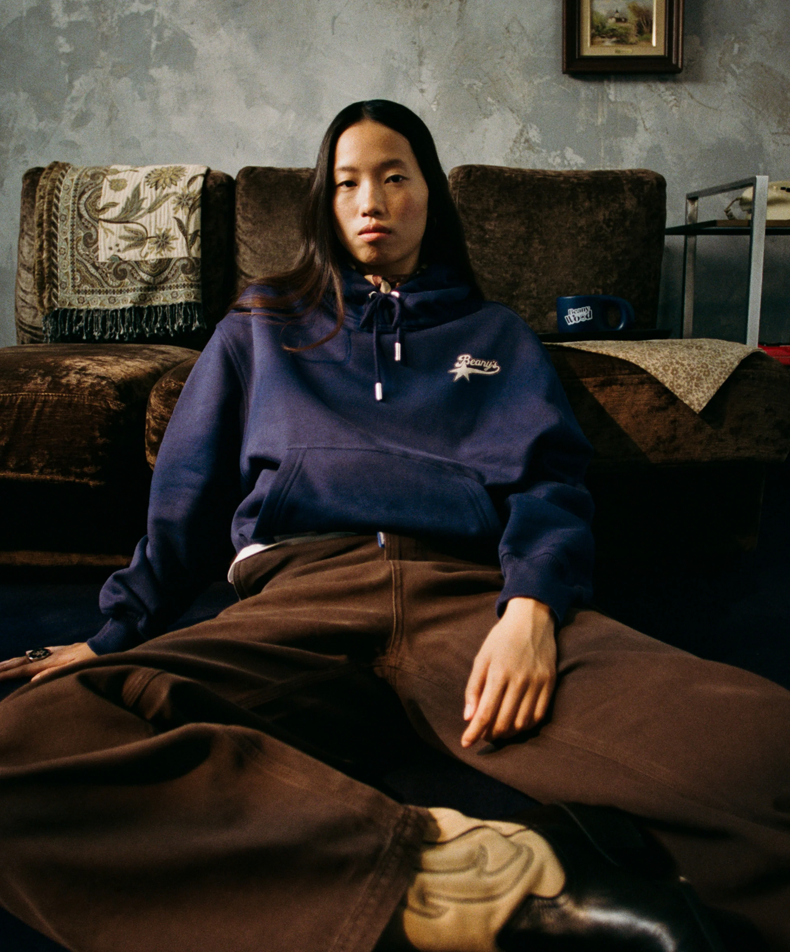 Beany's Hoodie Navy - Image 6