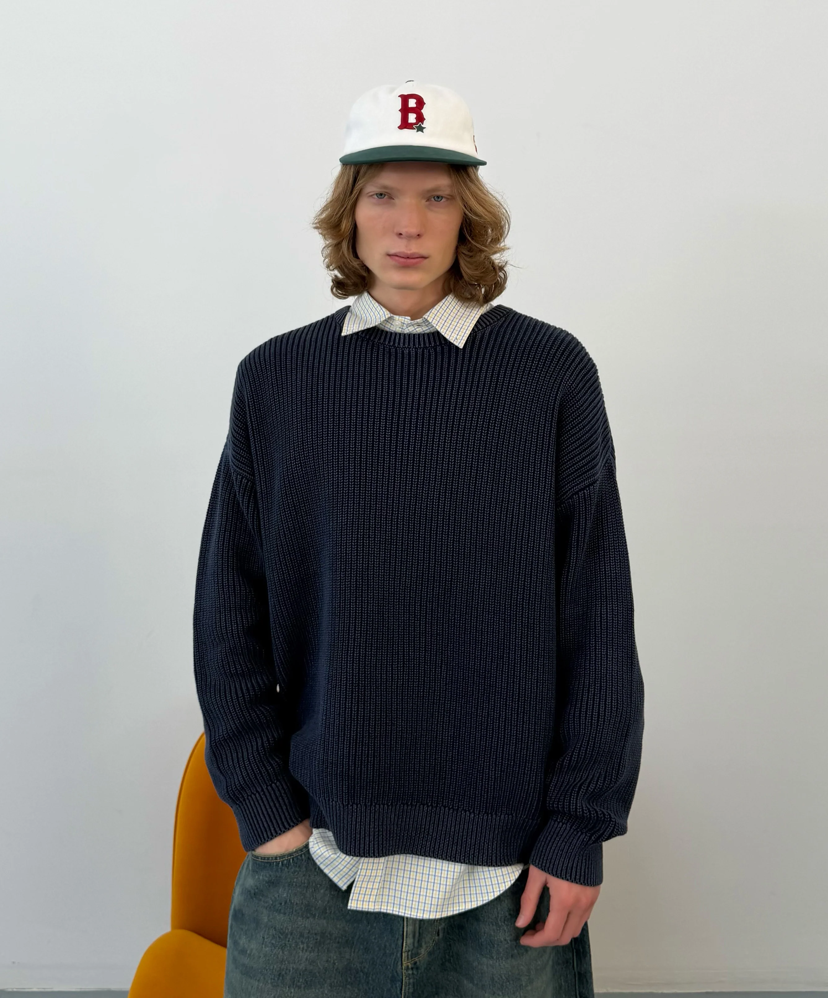 Beanywood Knitted Sweater Navy - Image 6