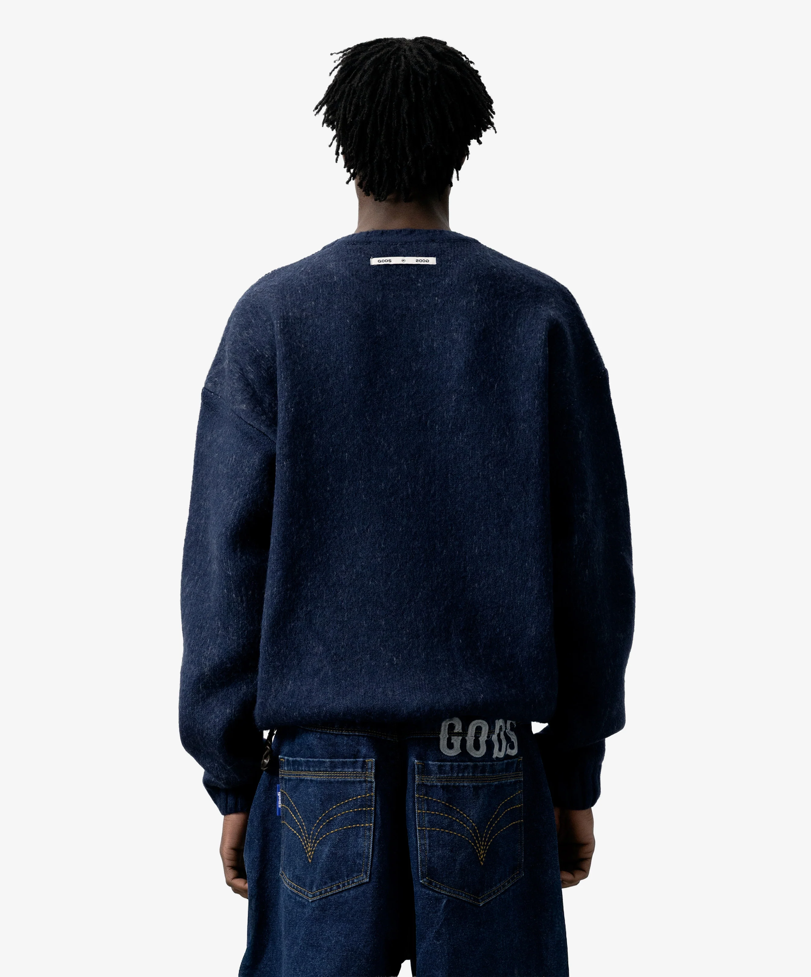 Billiard Knitted Sweater Navy - Image 3