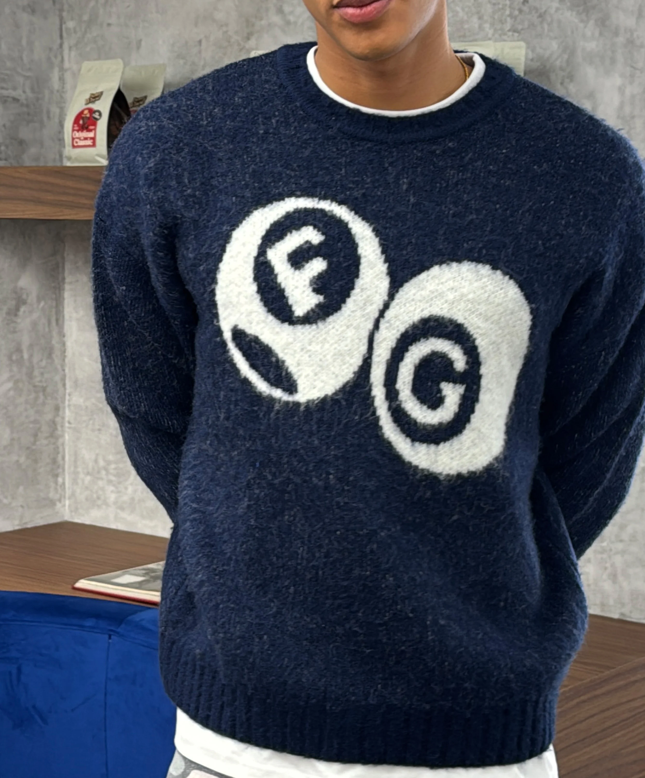 Billiard Knitted Sweater Navy - Image 6