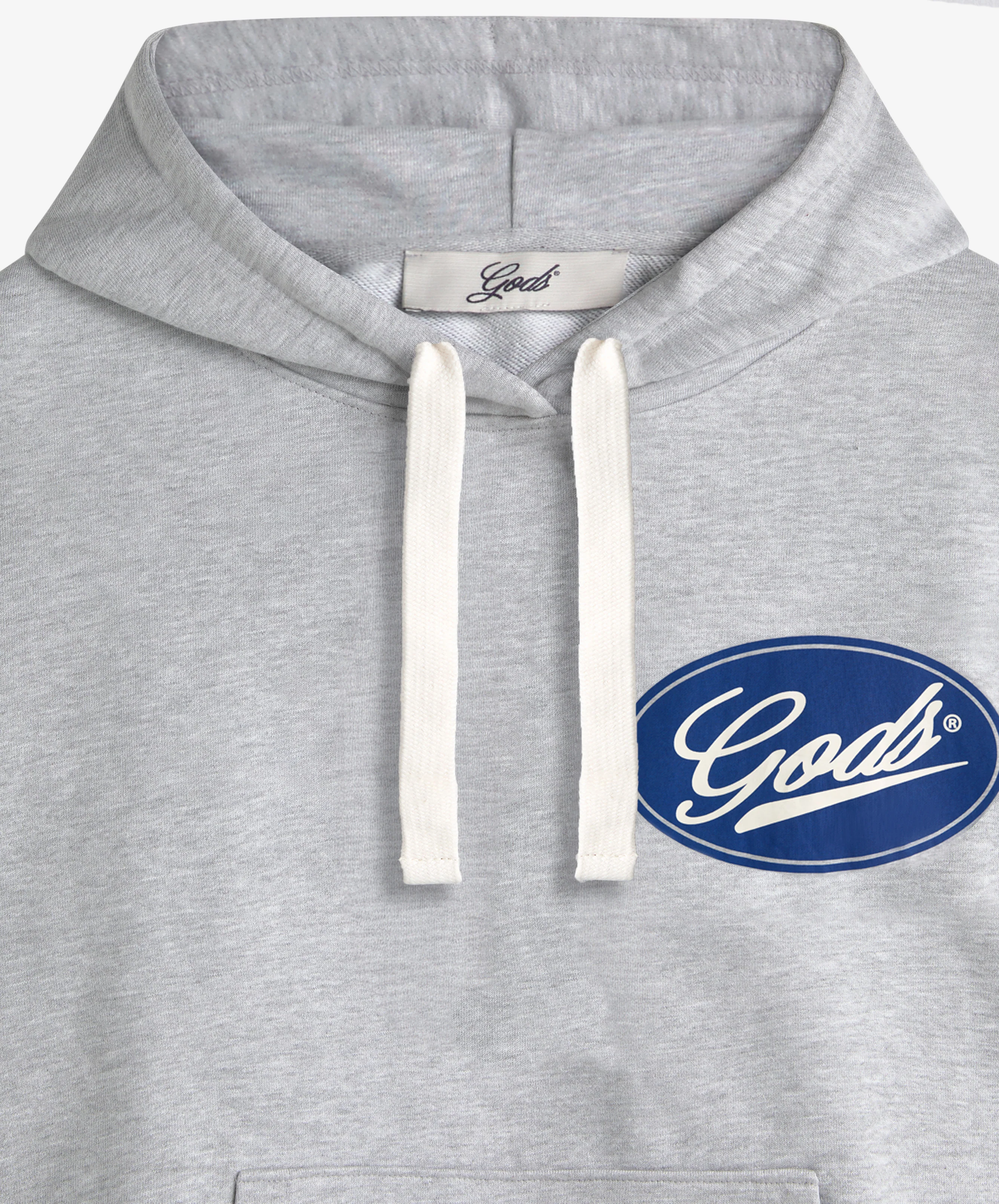 Blue Circle Cropped Hoodie Grey - Image 10