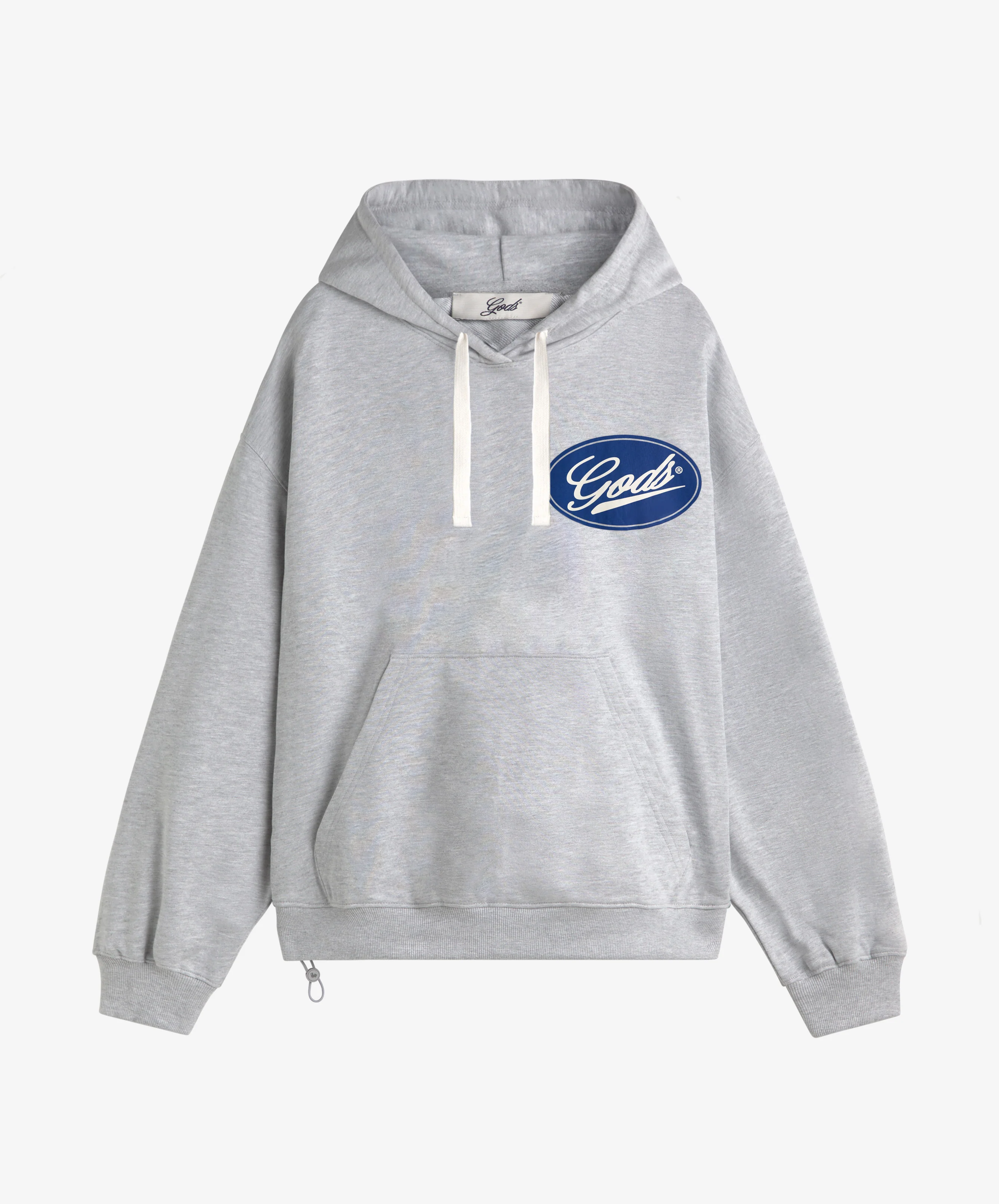 Blue Circle Cropped Hoodie Grey - Image 4