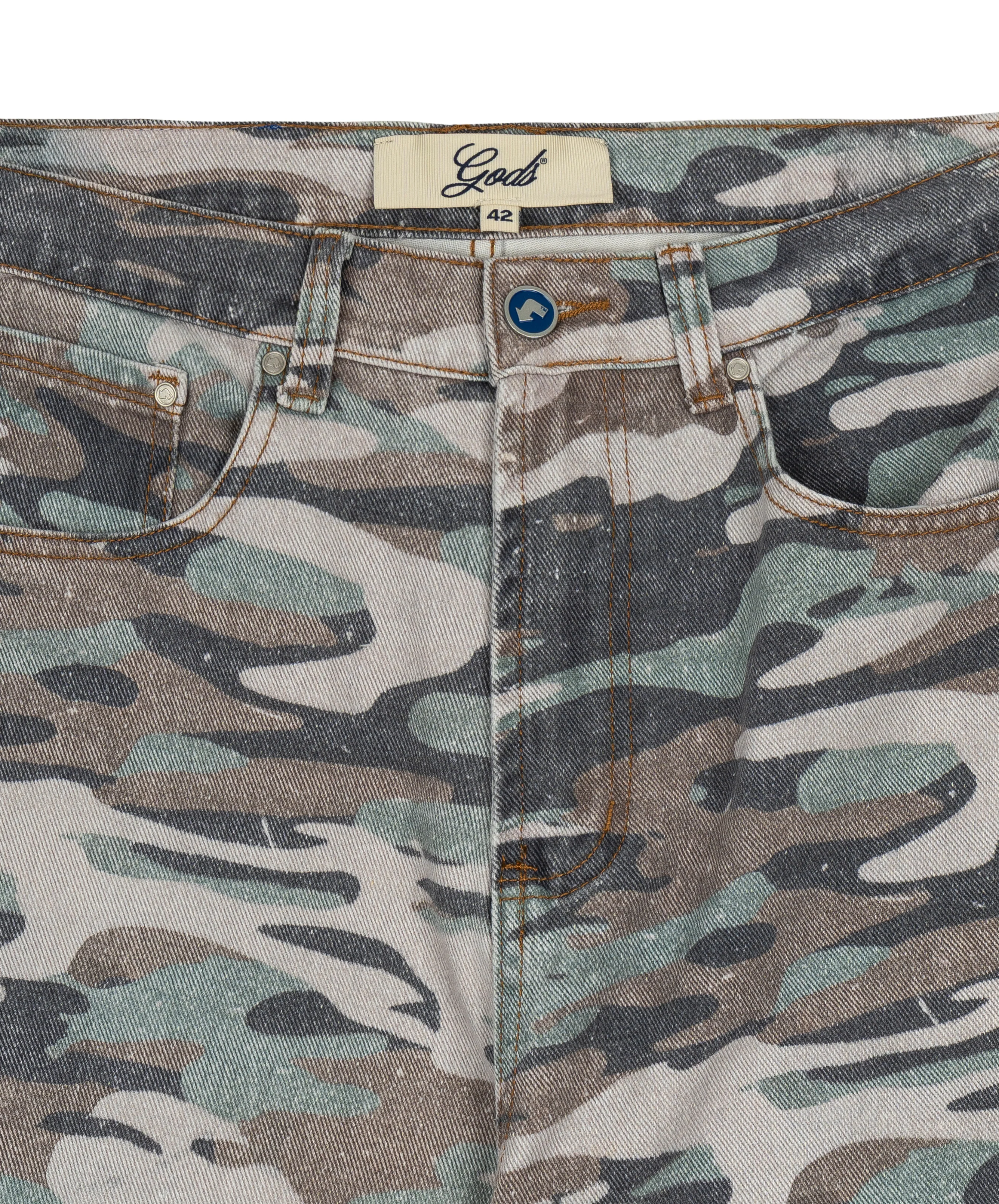 Camouflage Jeans Military Green - Image 4
