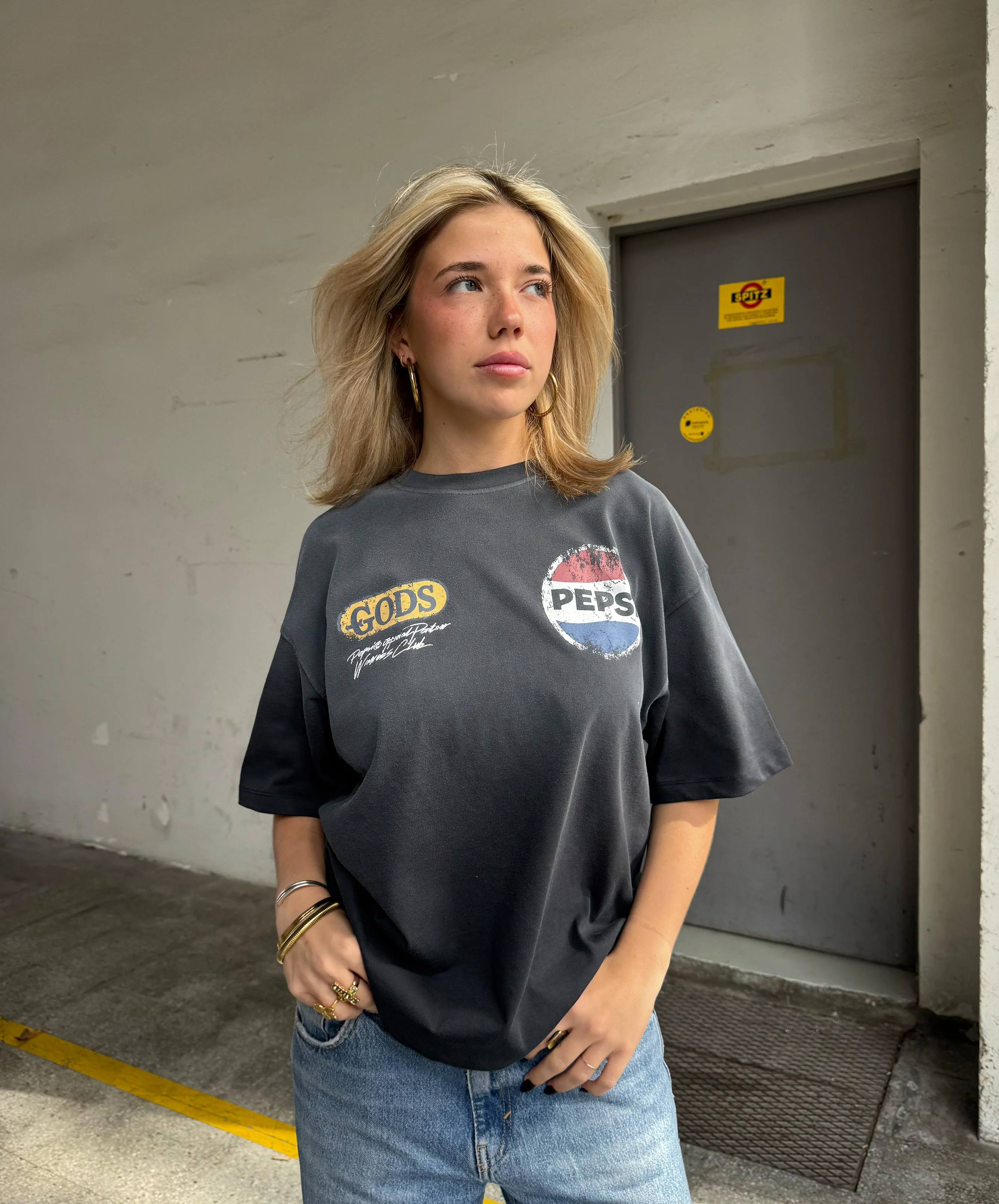 Classic Boxy Tee Dark Grey - Image 4