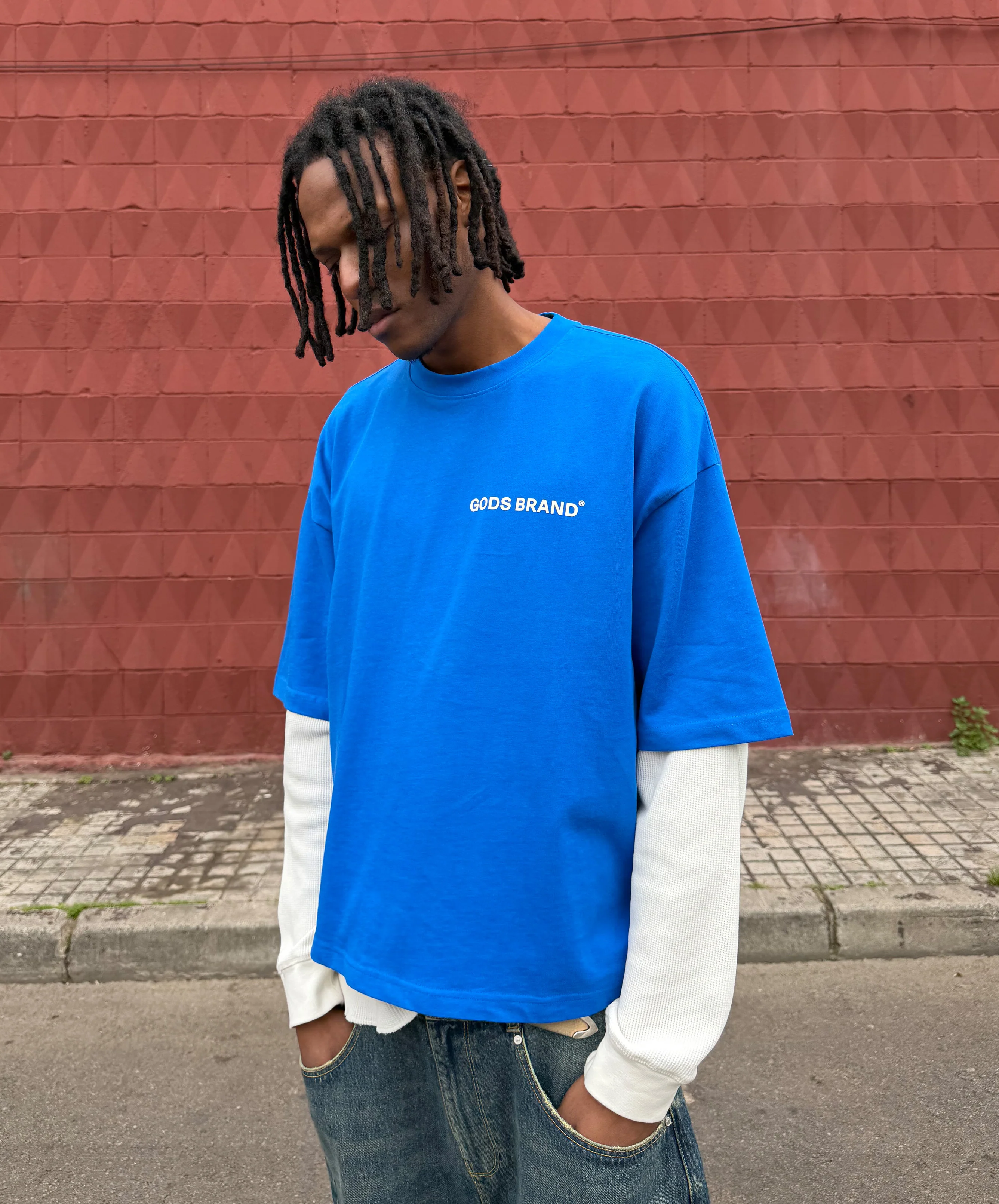 Performance Boxy Tee Blue - Image 5