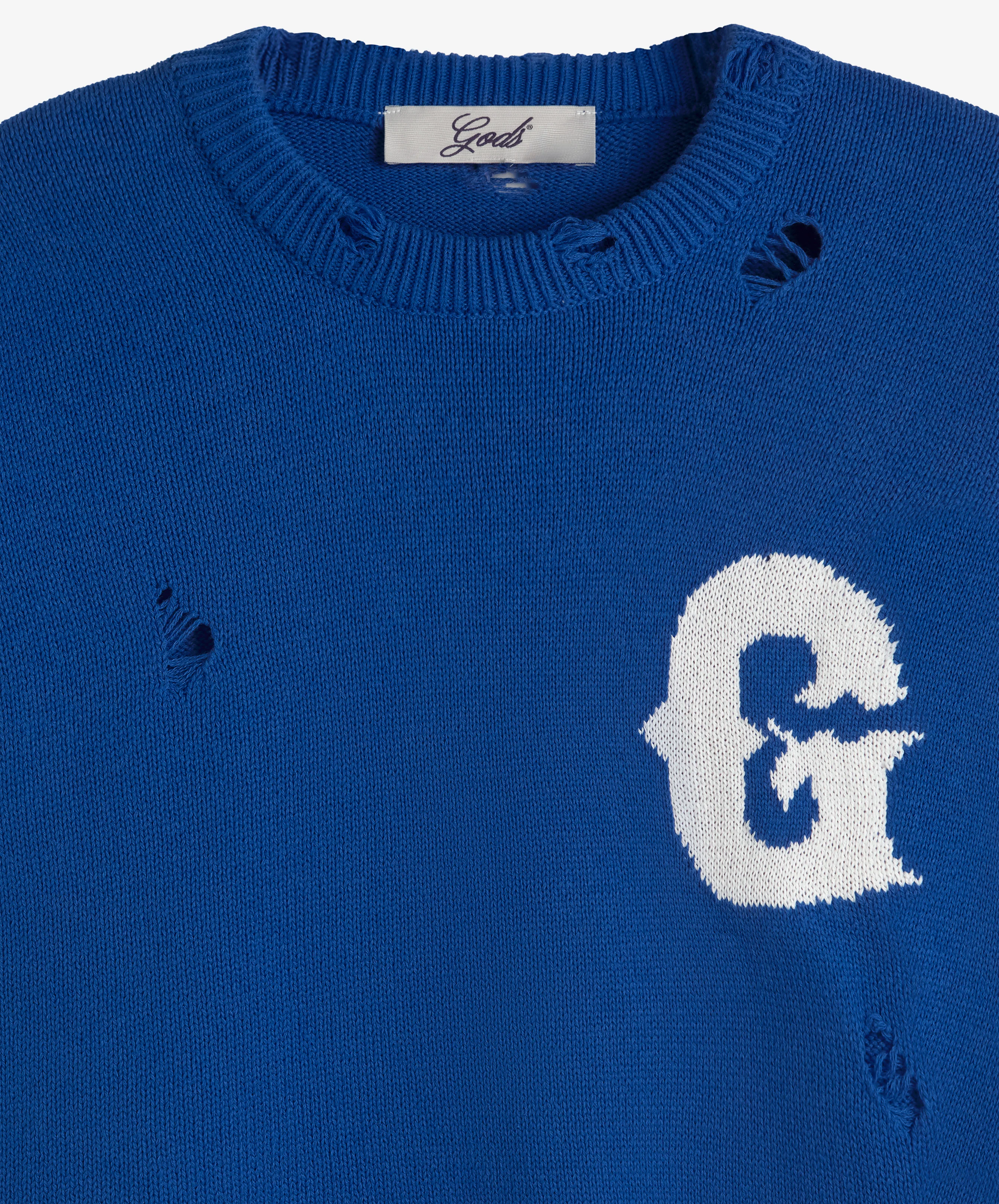 G Side Knitted Sweater Blue - Image 7