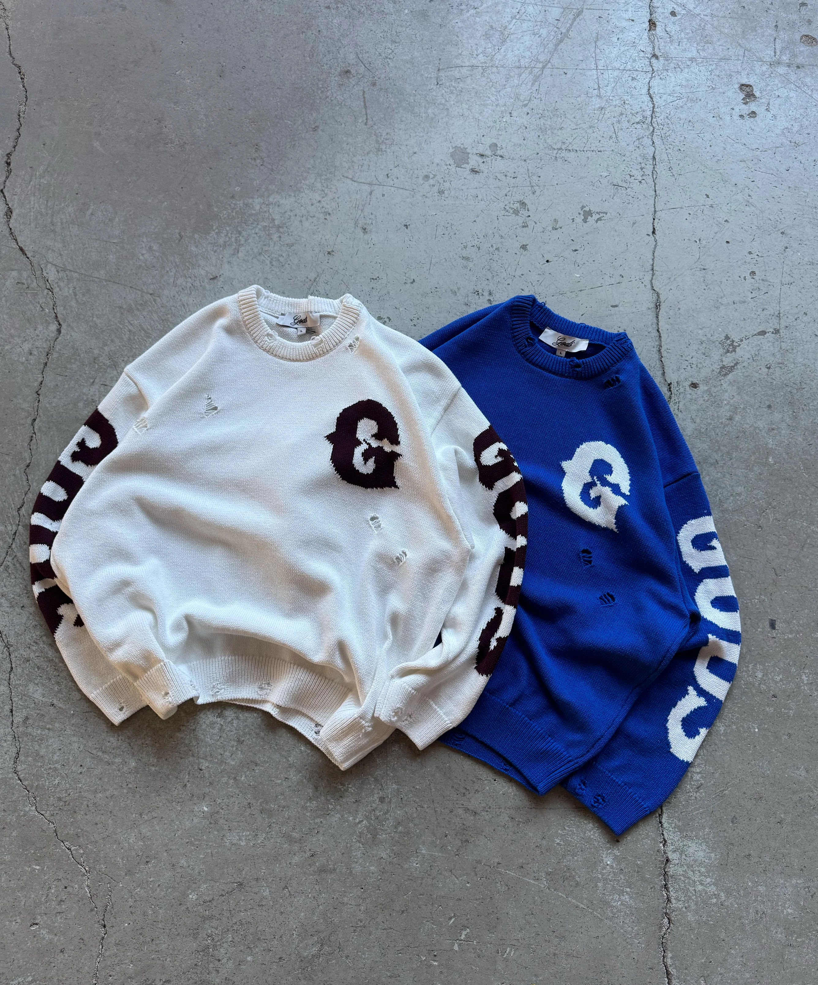 G Side Knitted Sweater White - Image 10