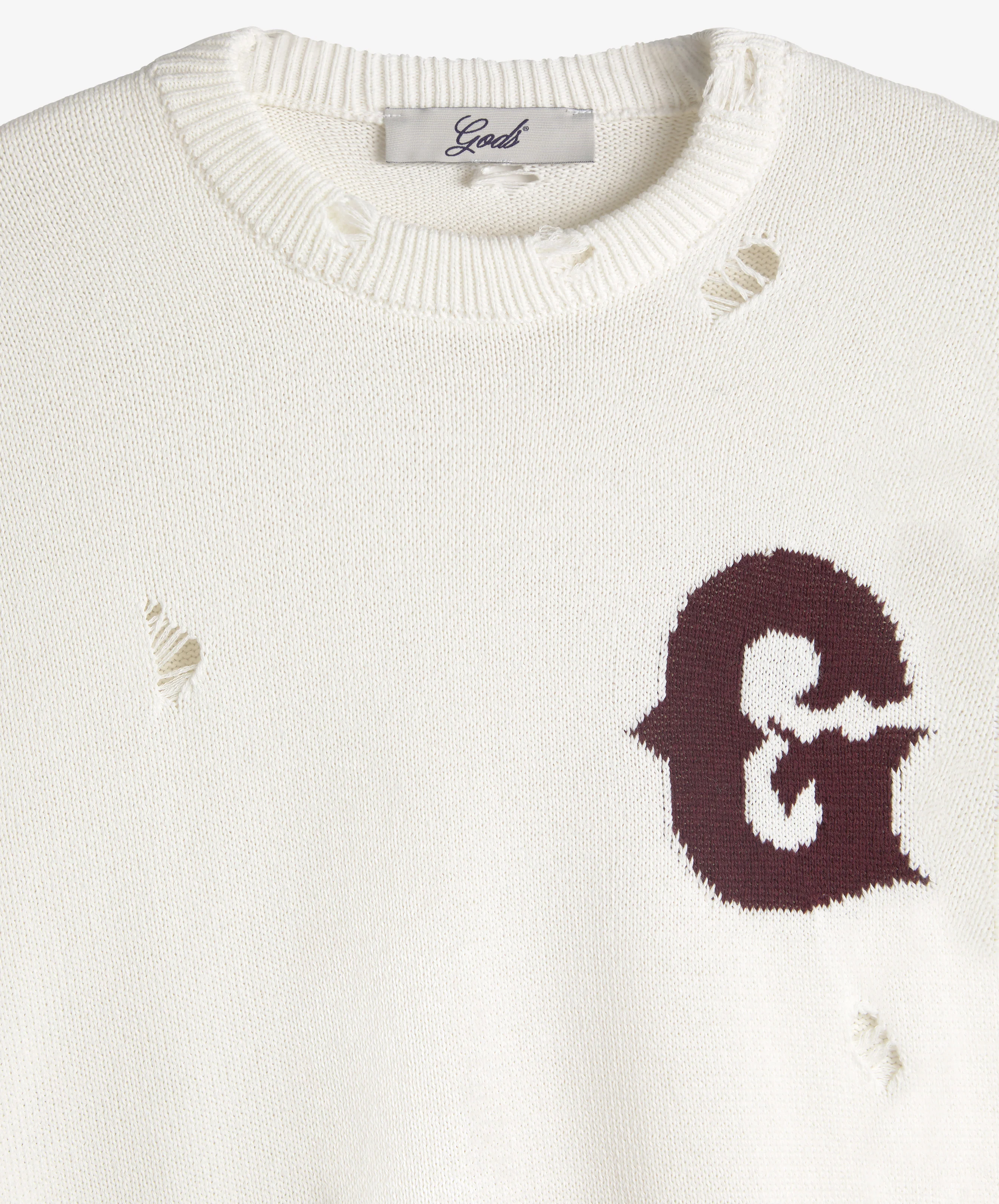 G Side Knitted Sweater White - Image 9