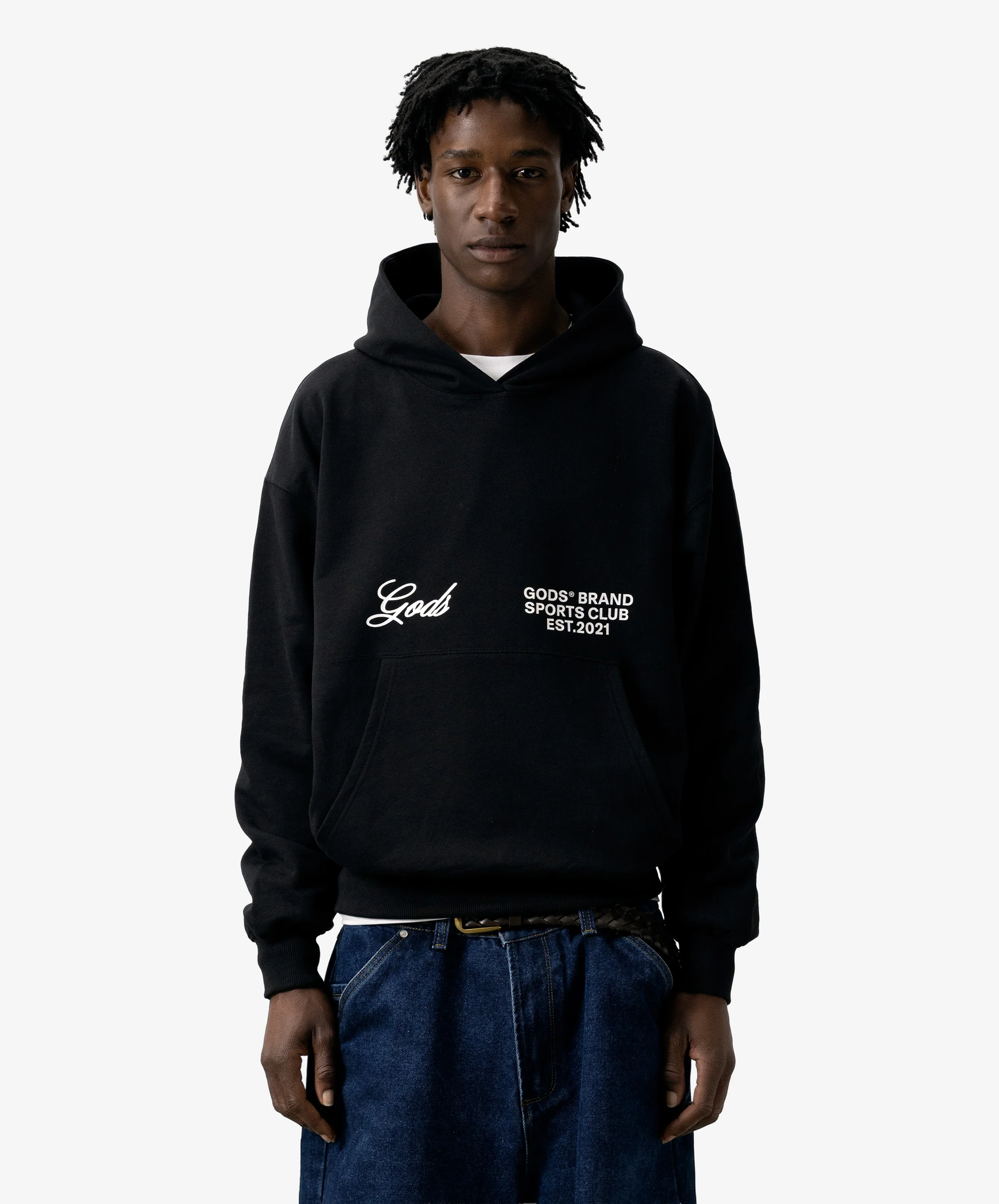 Gods® Brand Sports Club Hoodie Black - Image 3