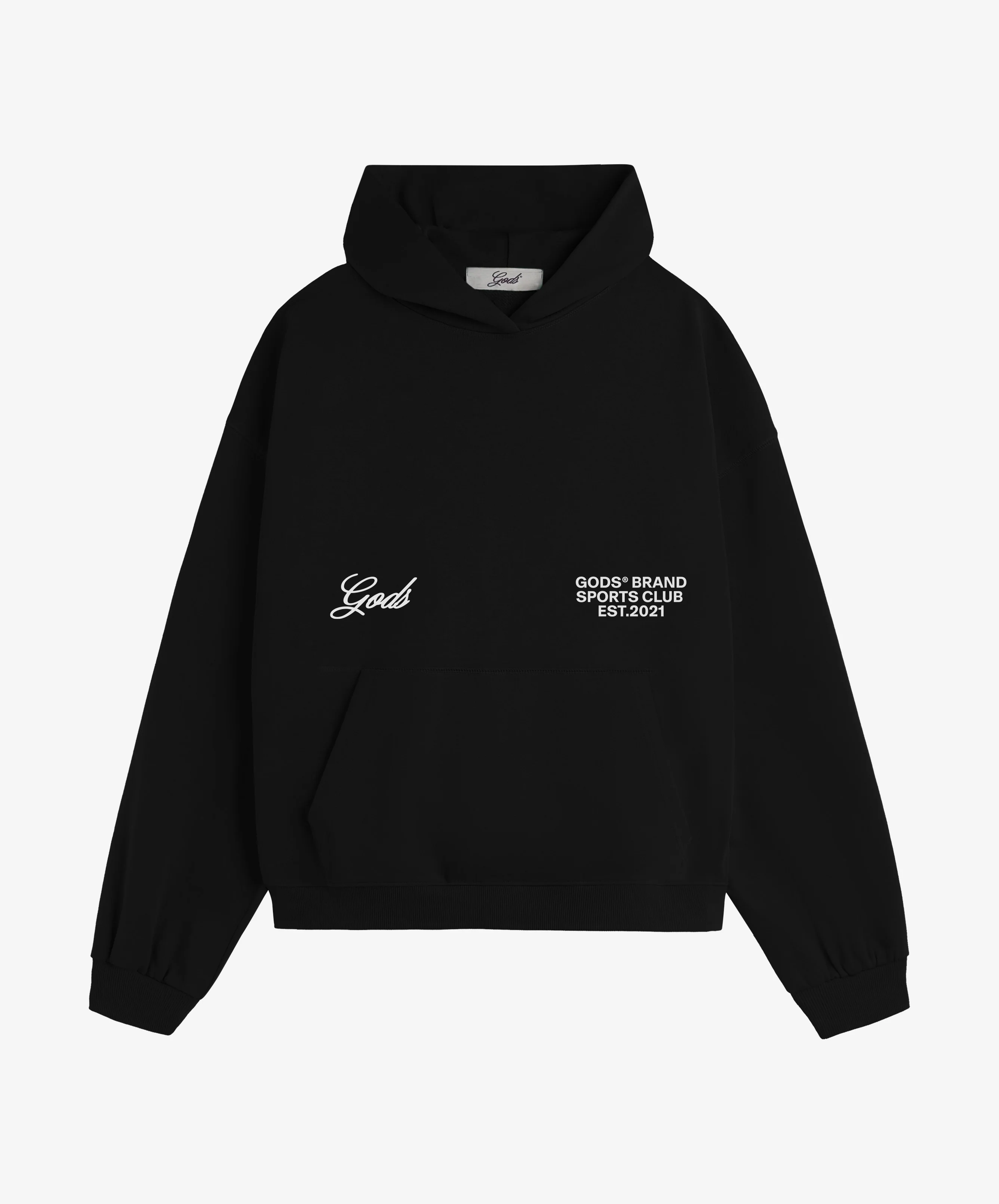 Gods® Brand Sports Club Hoodie Black - Image 4
