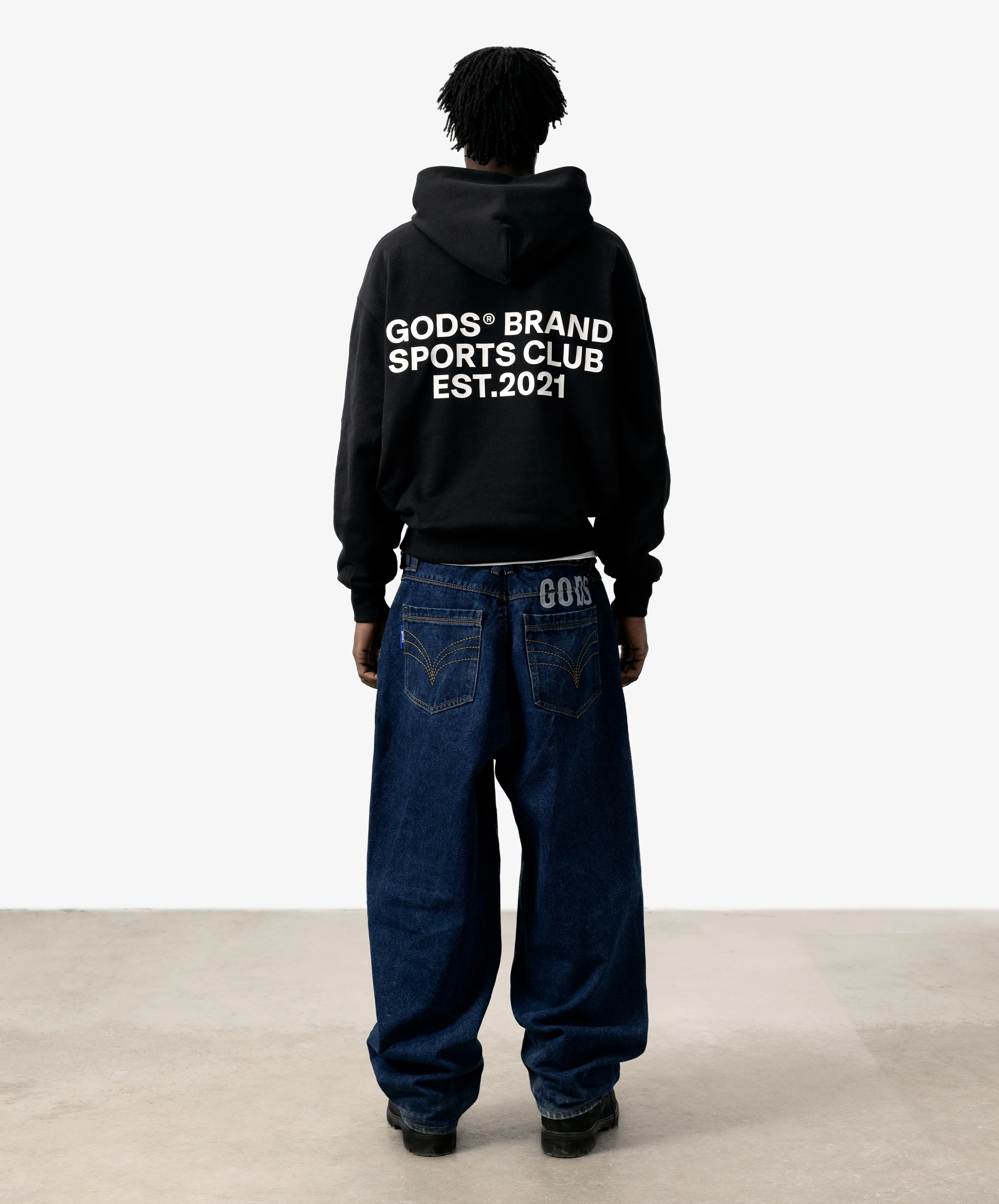 Gods® Brand Sports Club Hoodie Black - Image 5