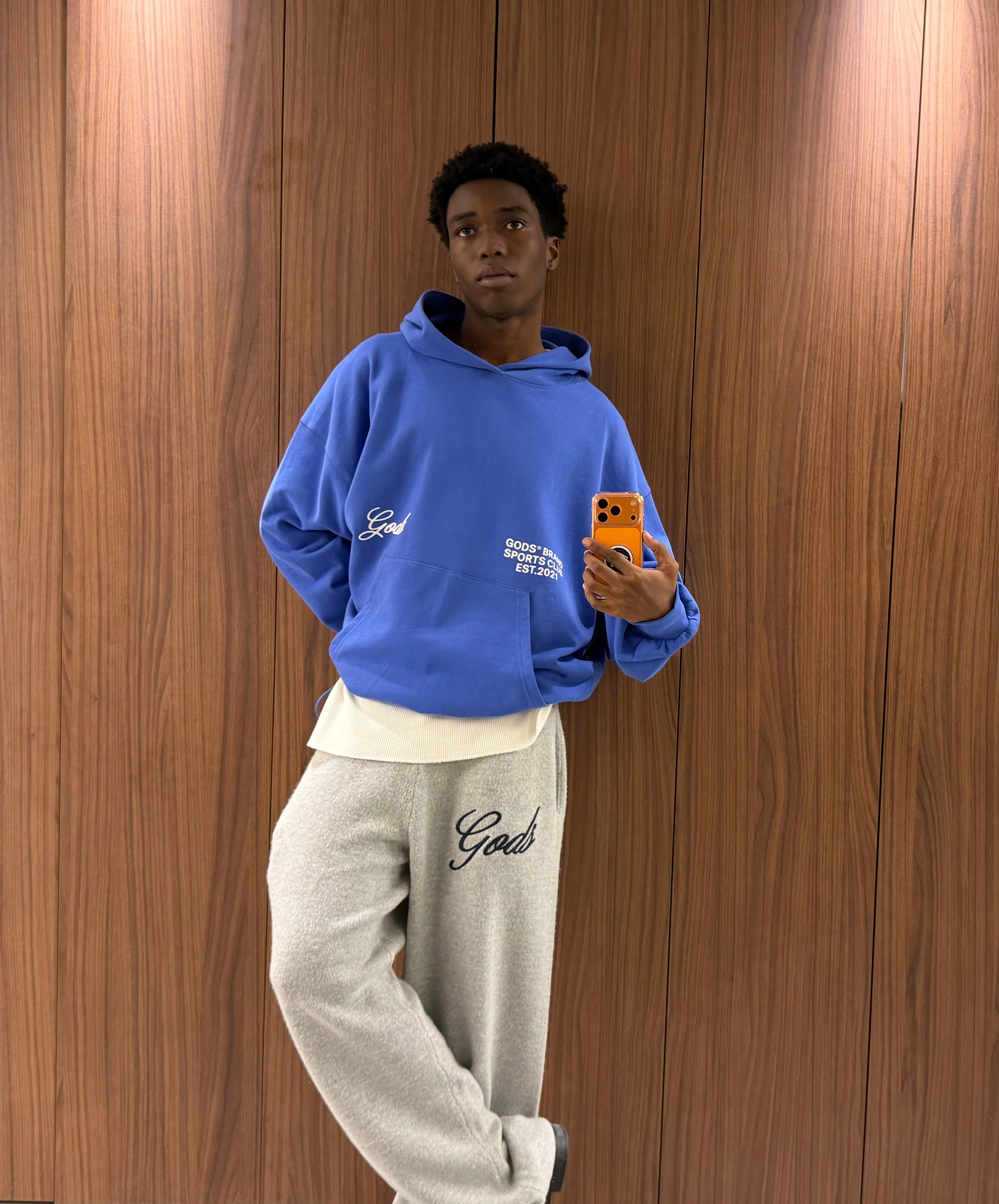 Gods® Brand Sports Club Hoodie Blue - Image 6