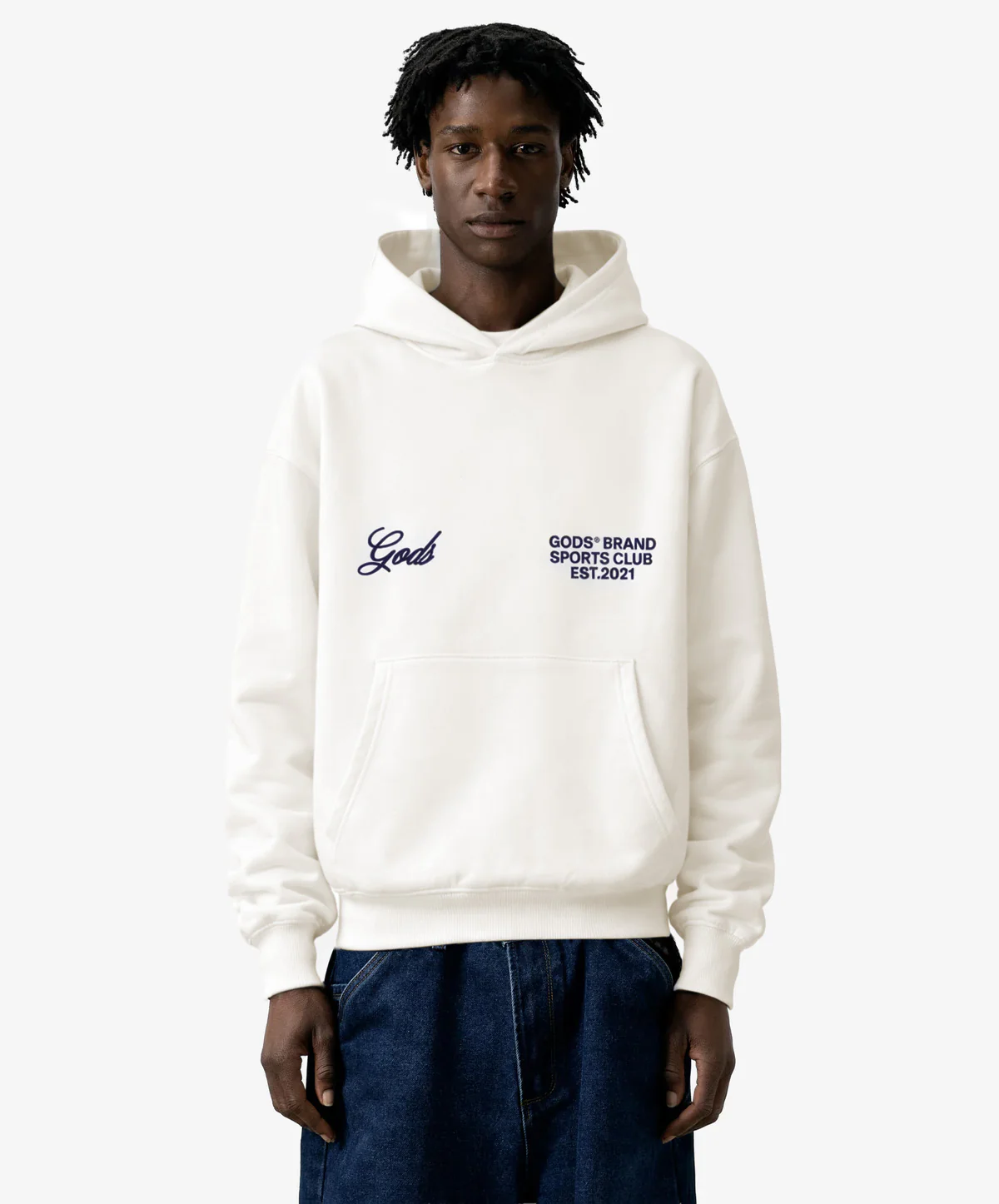 Gods® Brand Sports Club Hoodie Cream - Image 3