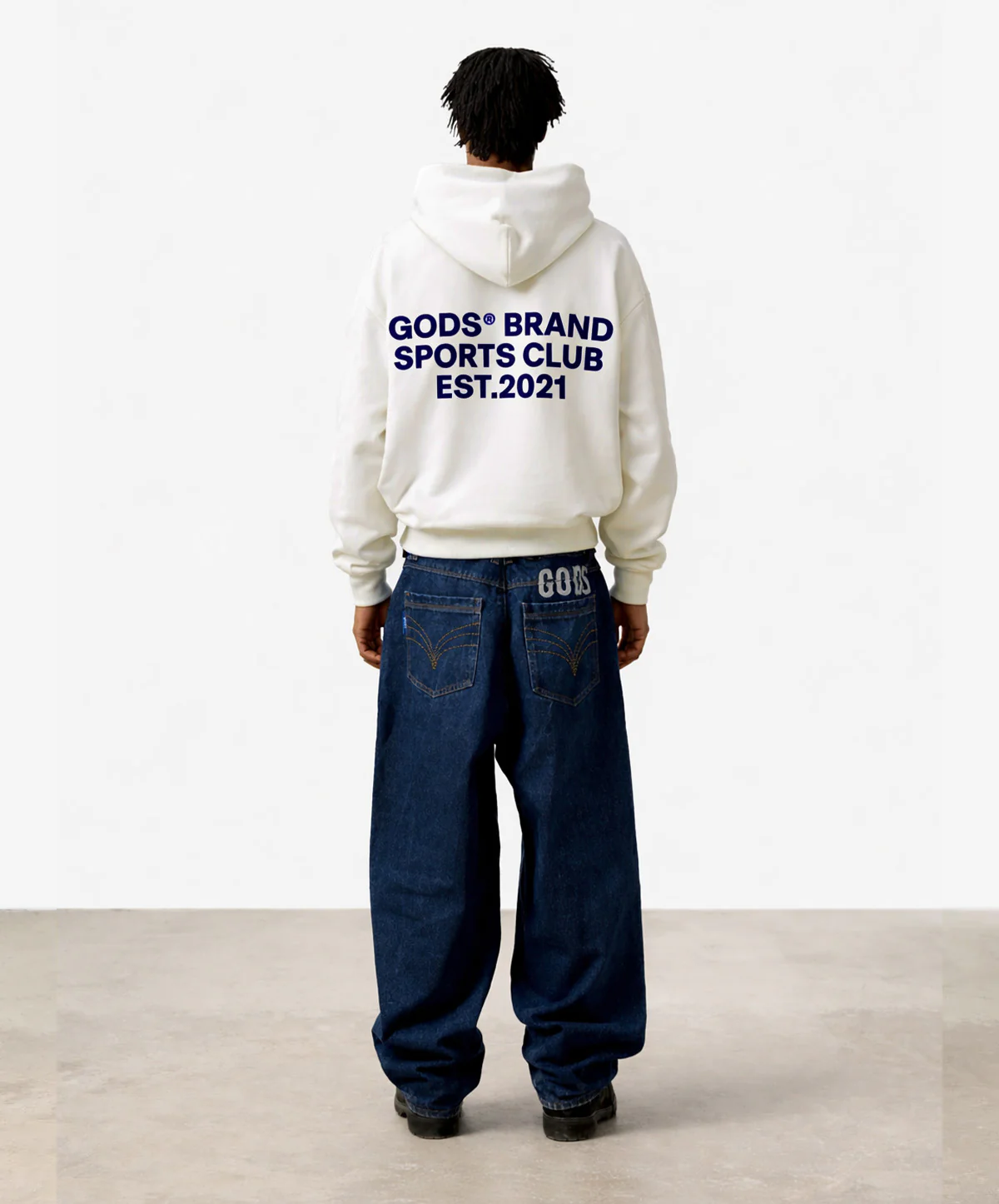 Gods® Brand Sports Club Hoodie Cream - Image 5