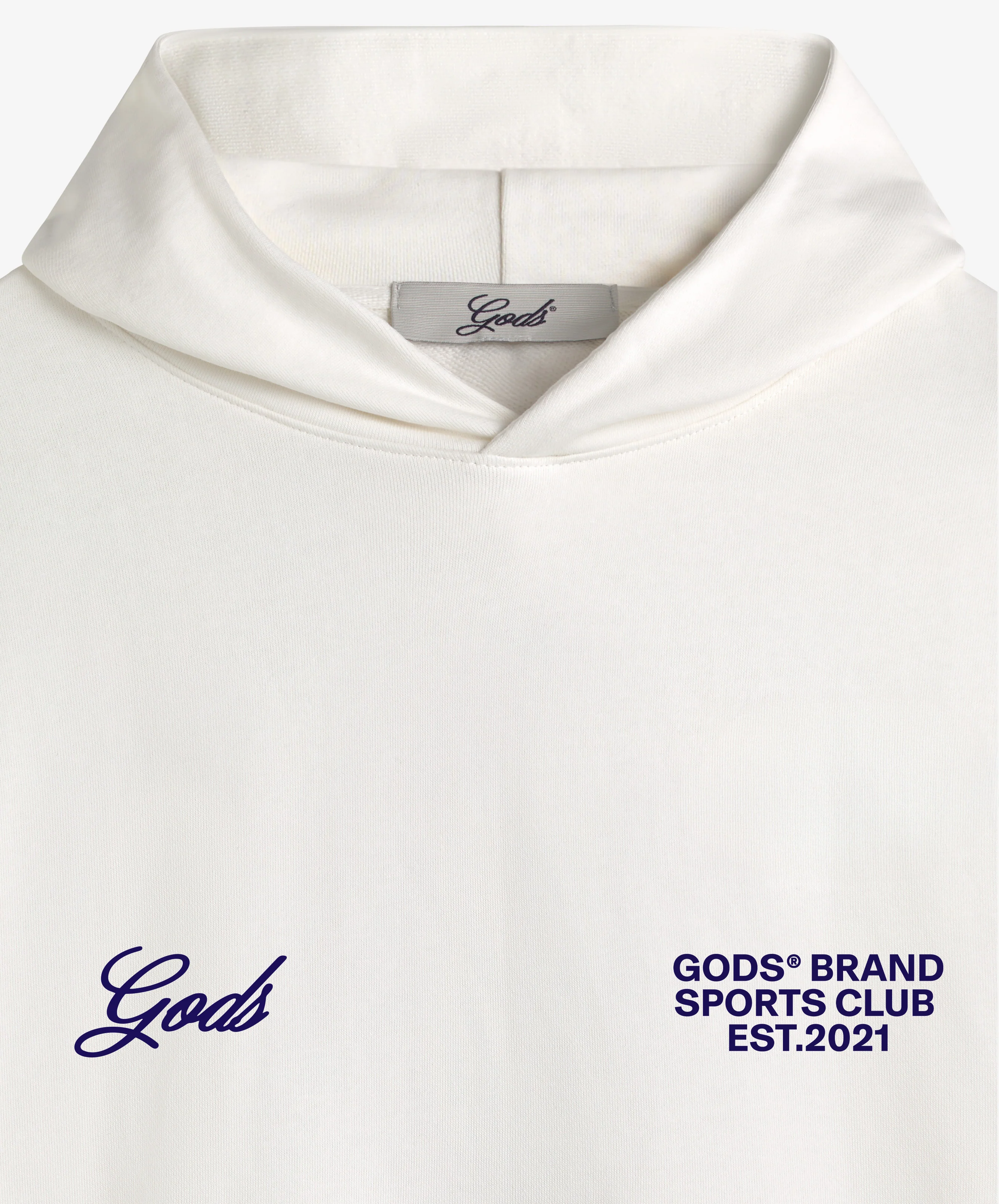 Gods® Brand Sports Club Hoodie Cream - Image 7