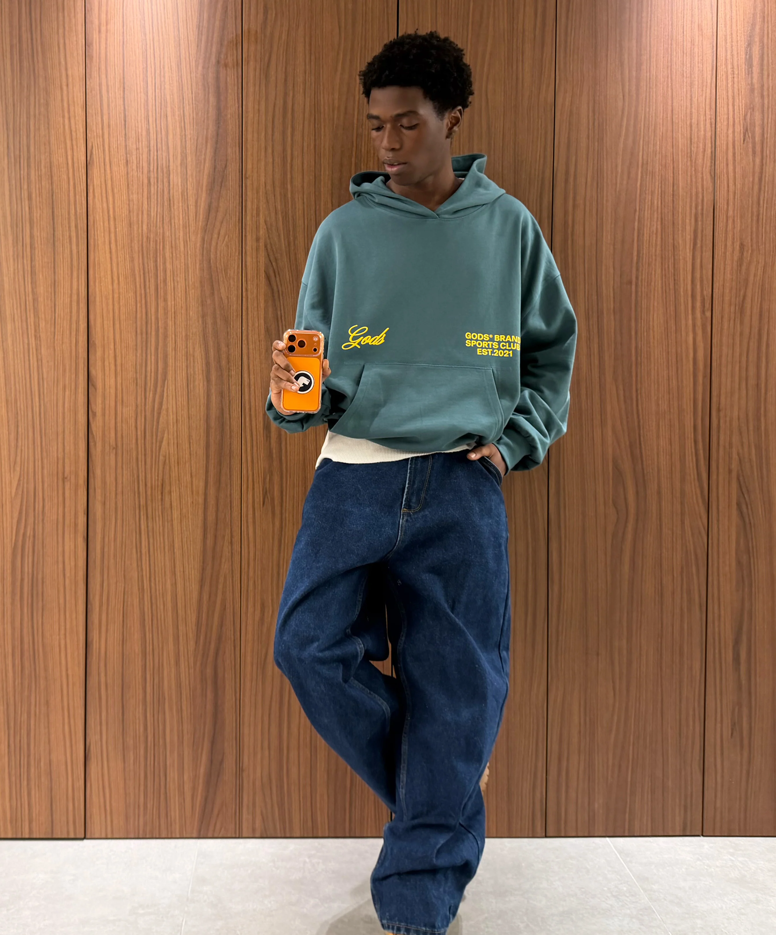 Gods® Brand Sports Club Hoodie Green - Image 2