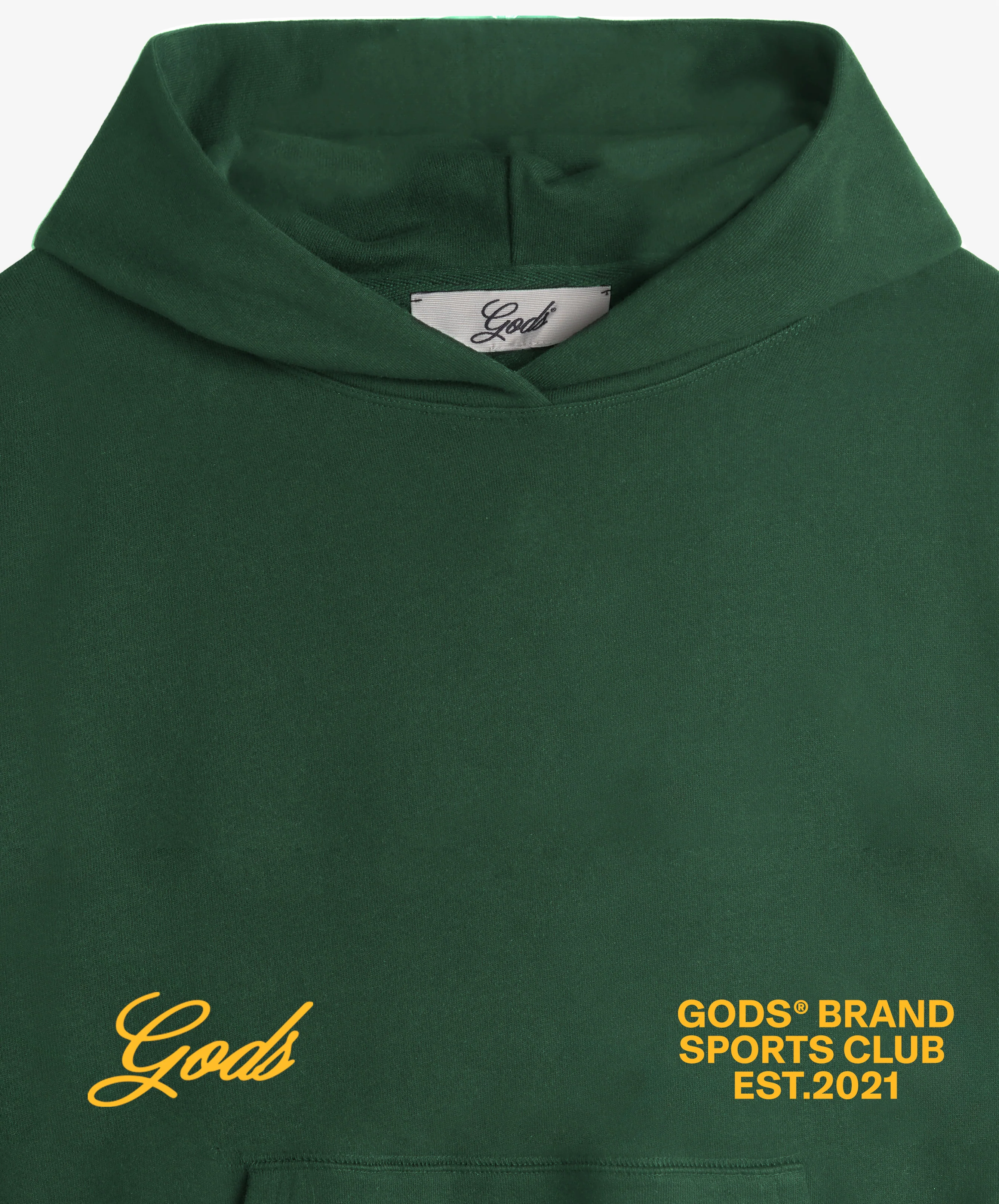 Gods® Brand Sports Club Hoodie Green - Image 5