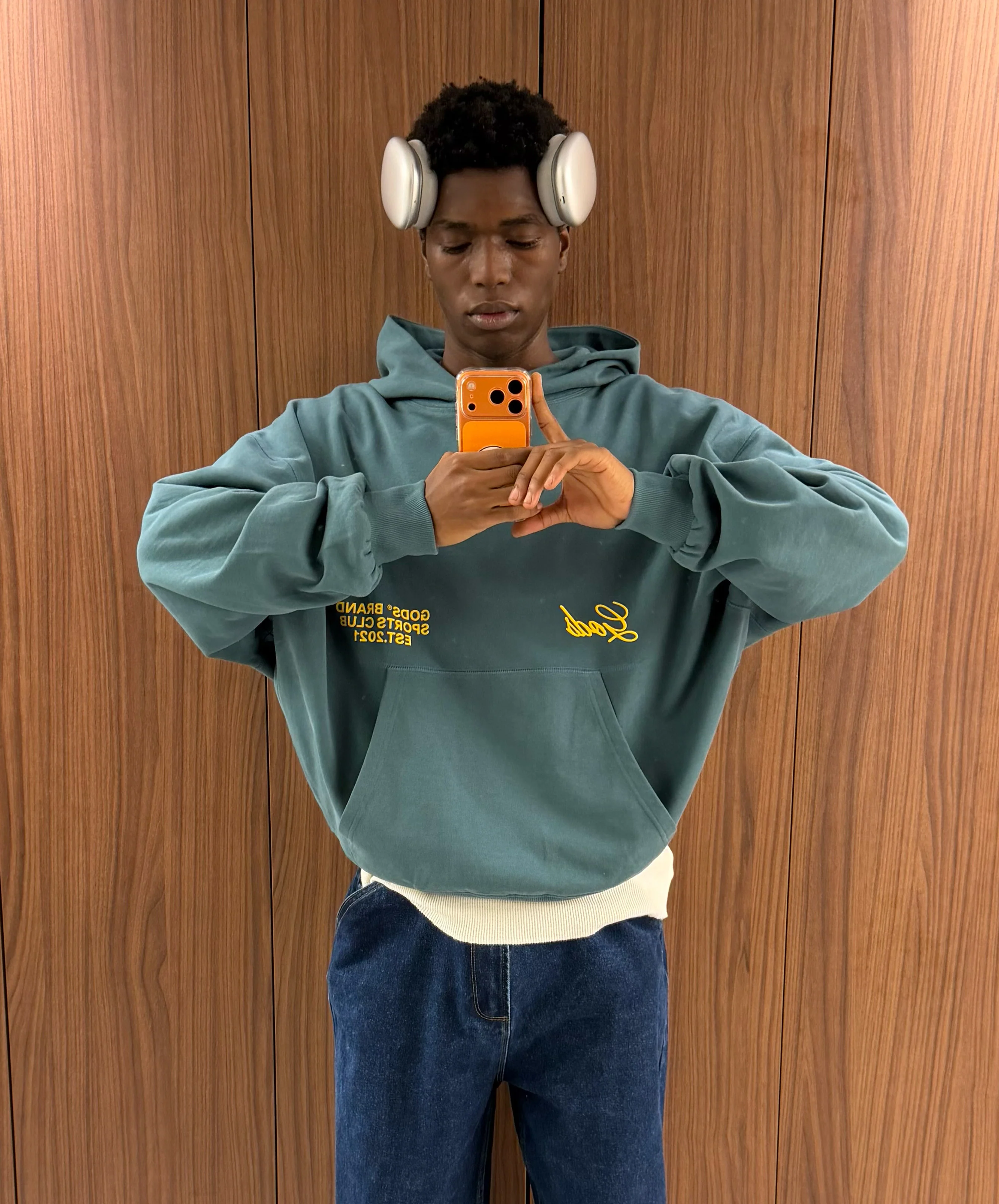 Gods® Brand Sports Club Hoodie Green - Image 6