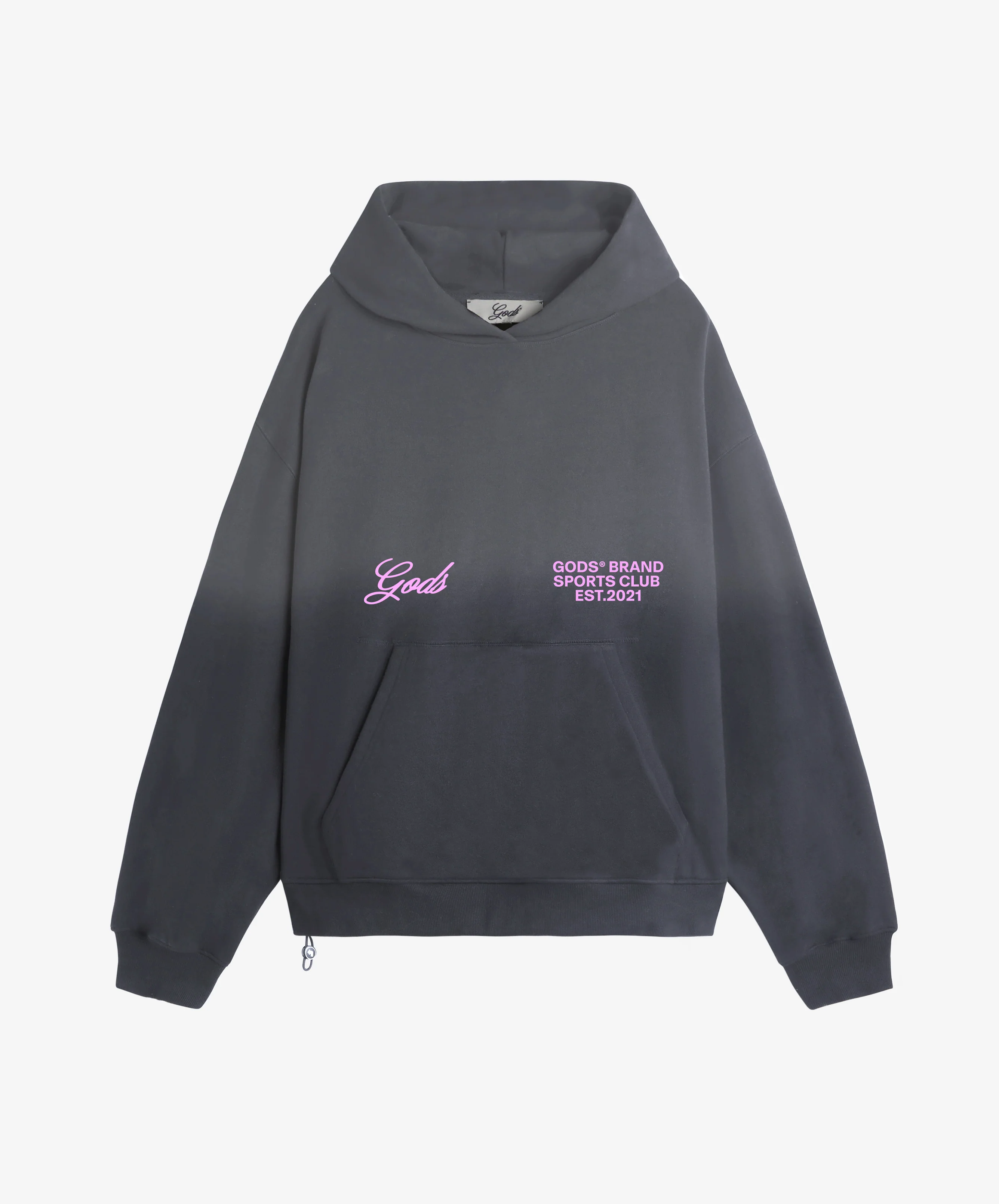 Gods® Brand Sports Club Hoodie Grey - Image 3
