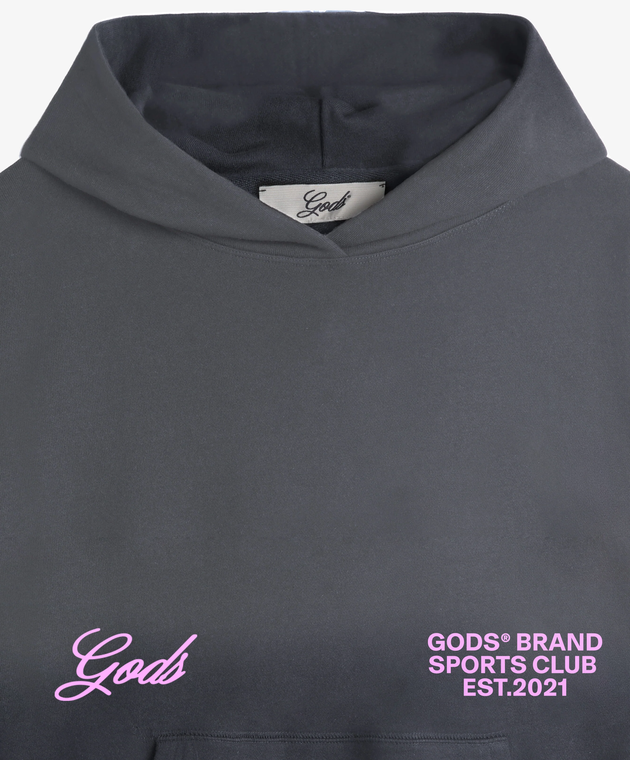 Gods® Brand Sports Club Hoodie Grey - Image 5