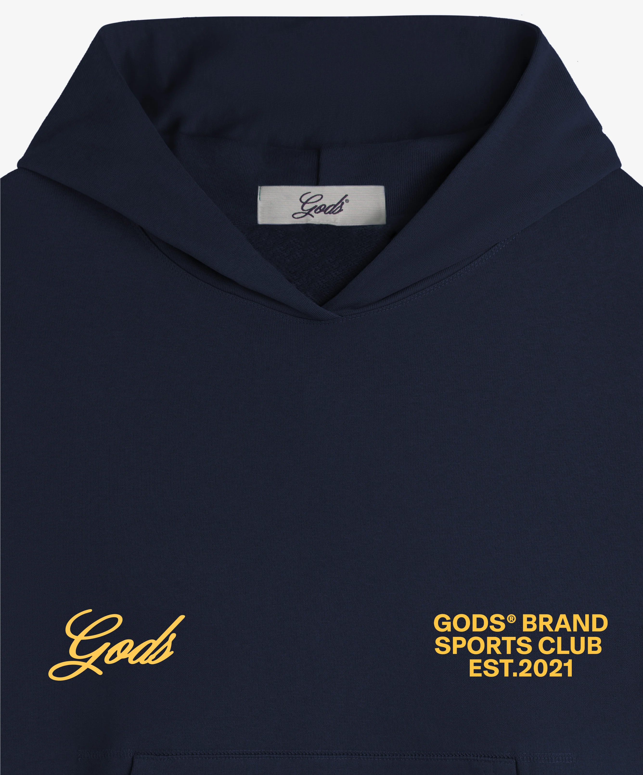 Gods® Brand Sports Club Hoodie Navy - Image 7