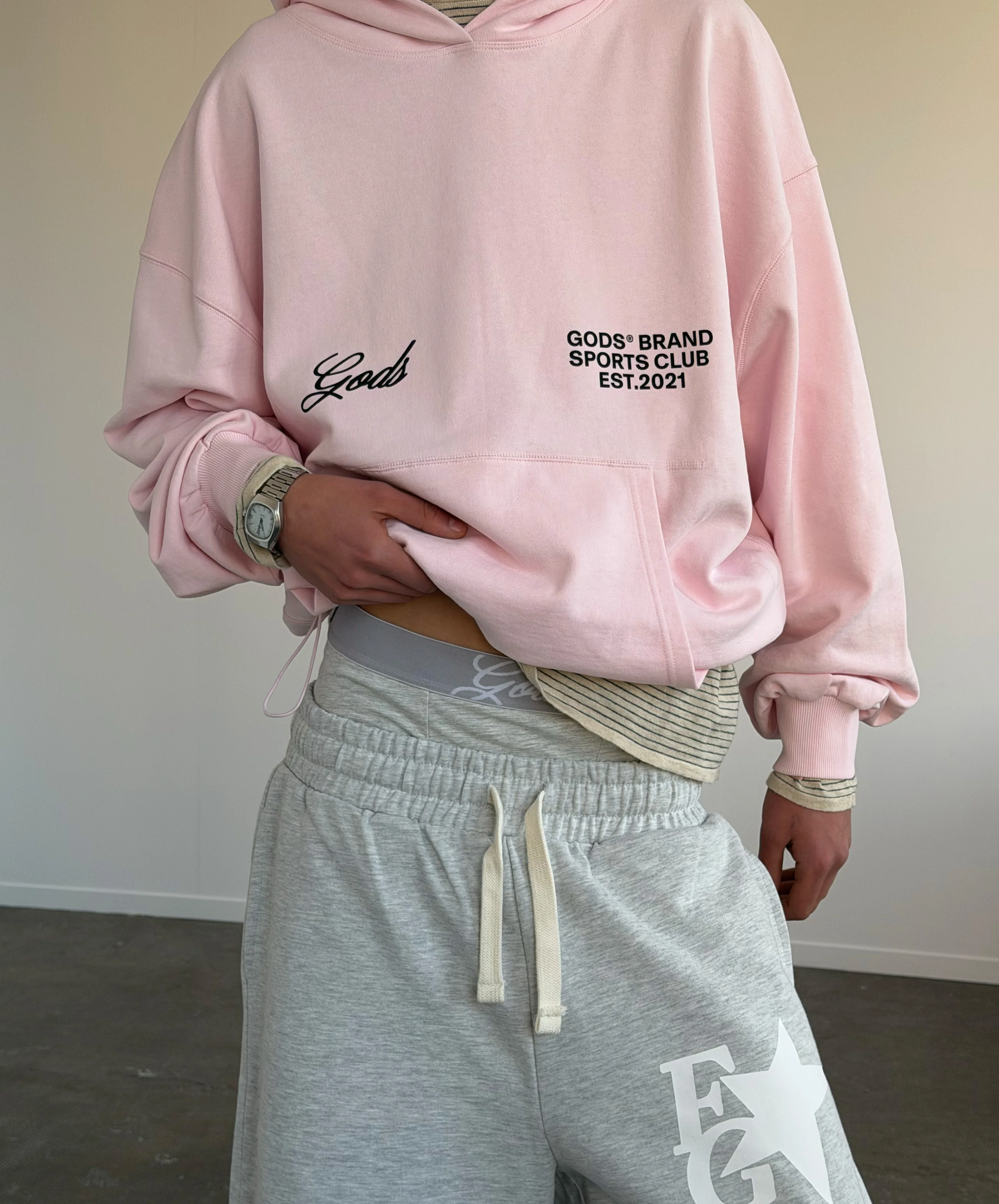 Gods® Brand Sports Club Hoodie Rose - Image 6