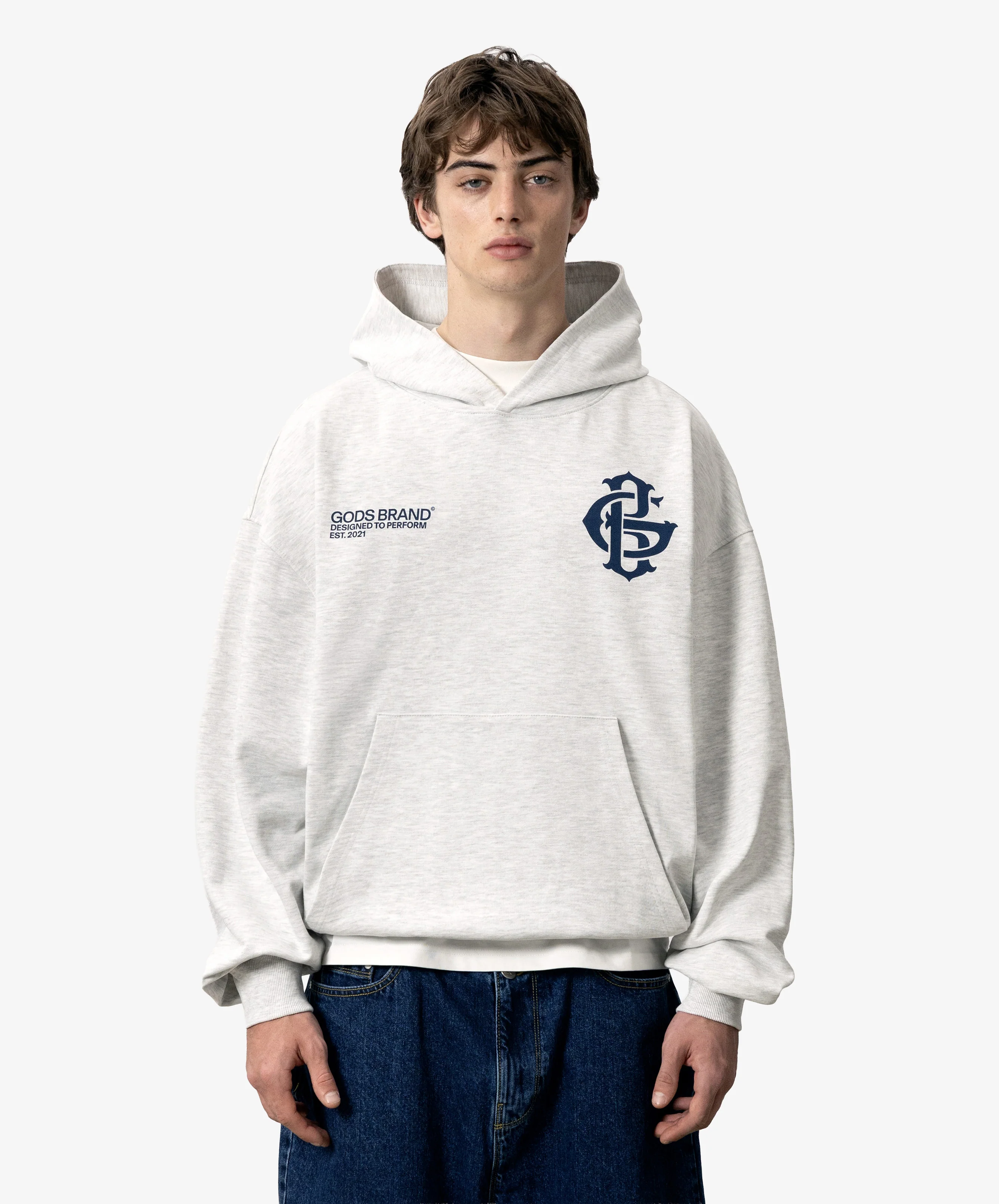 Gods Brand Hoodie Grey - Image 3