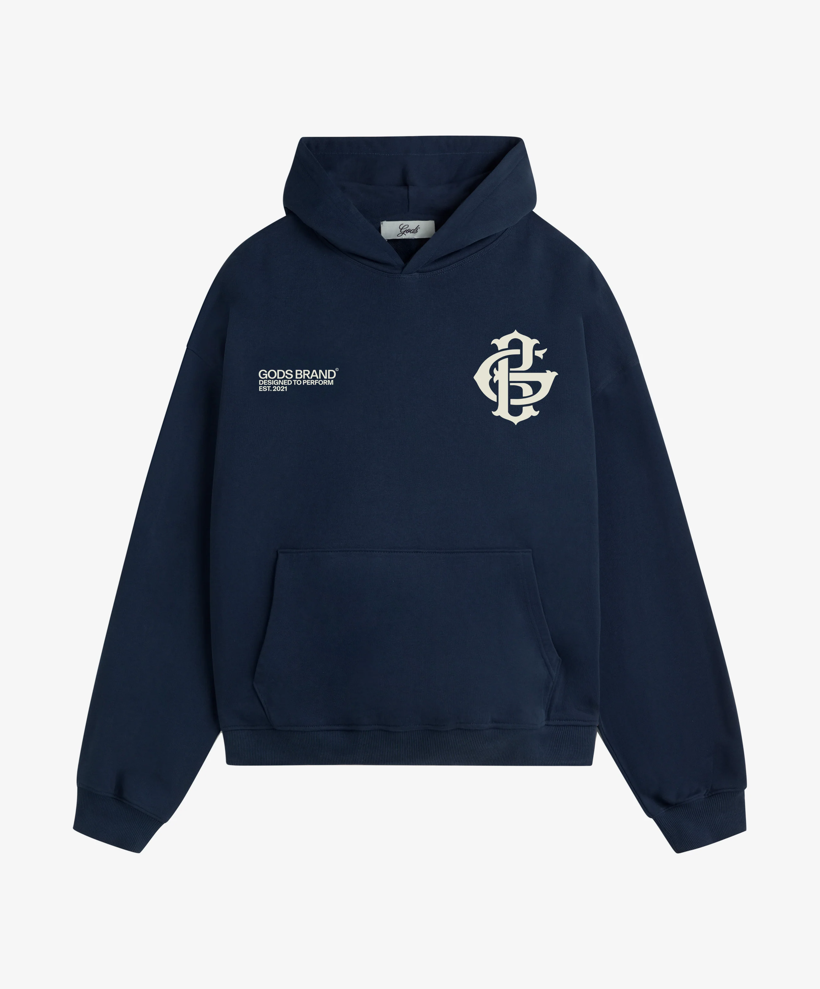 Gods Brand Hoodie Navy - Image 4