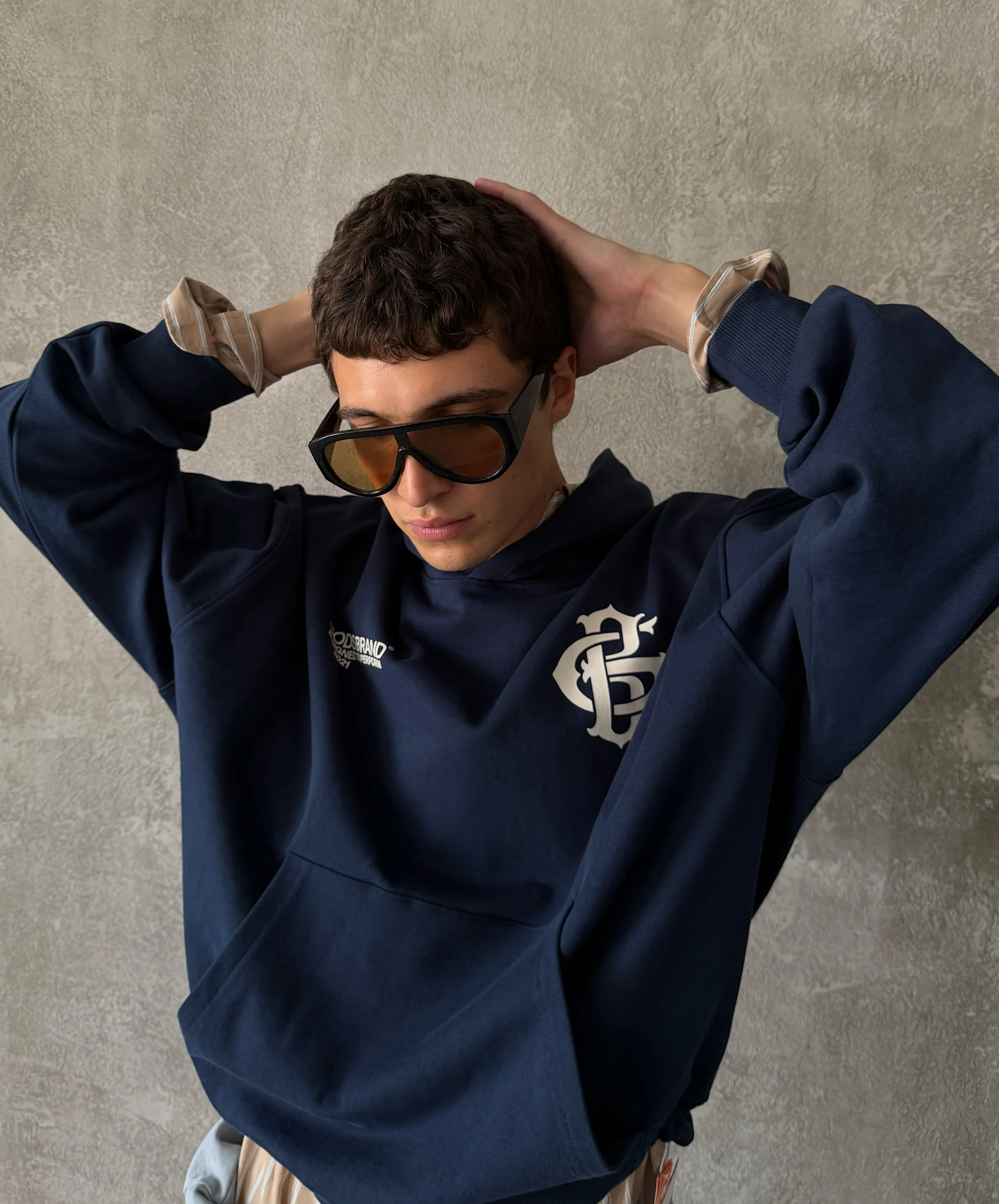 Gods Brand Hoodie Navy - Image 7