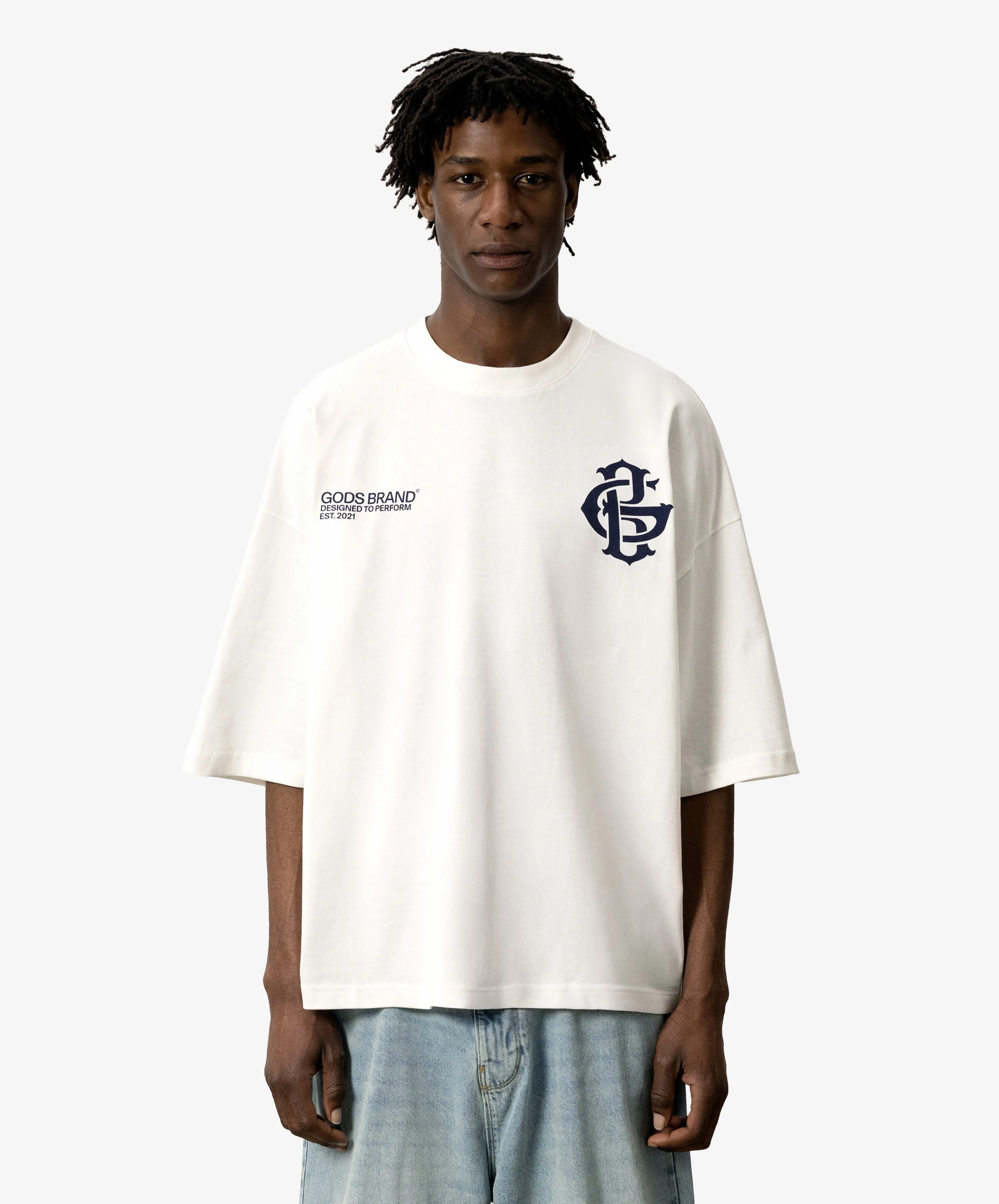 Gods Brand Boxy Tee White - Image 3