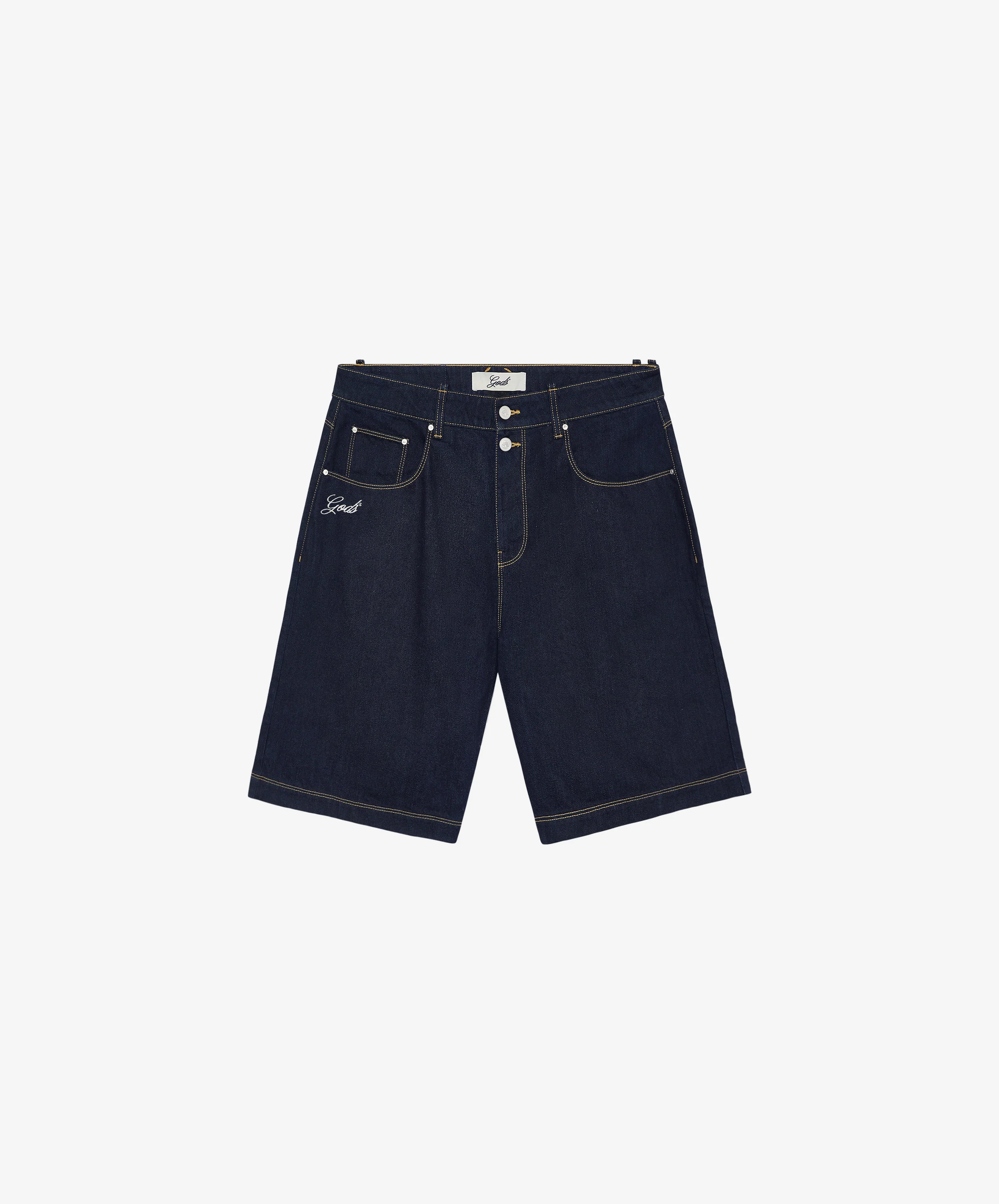 Gods Denim Shorts Navy - Image 3