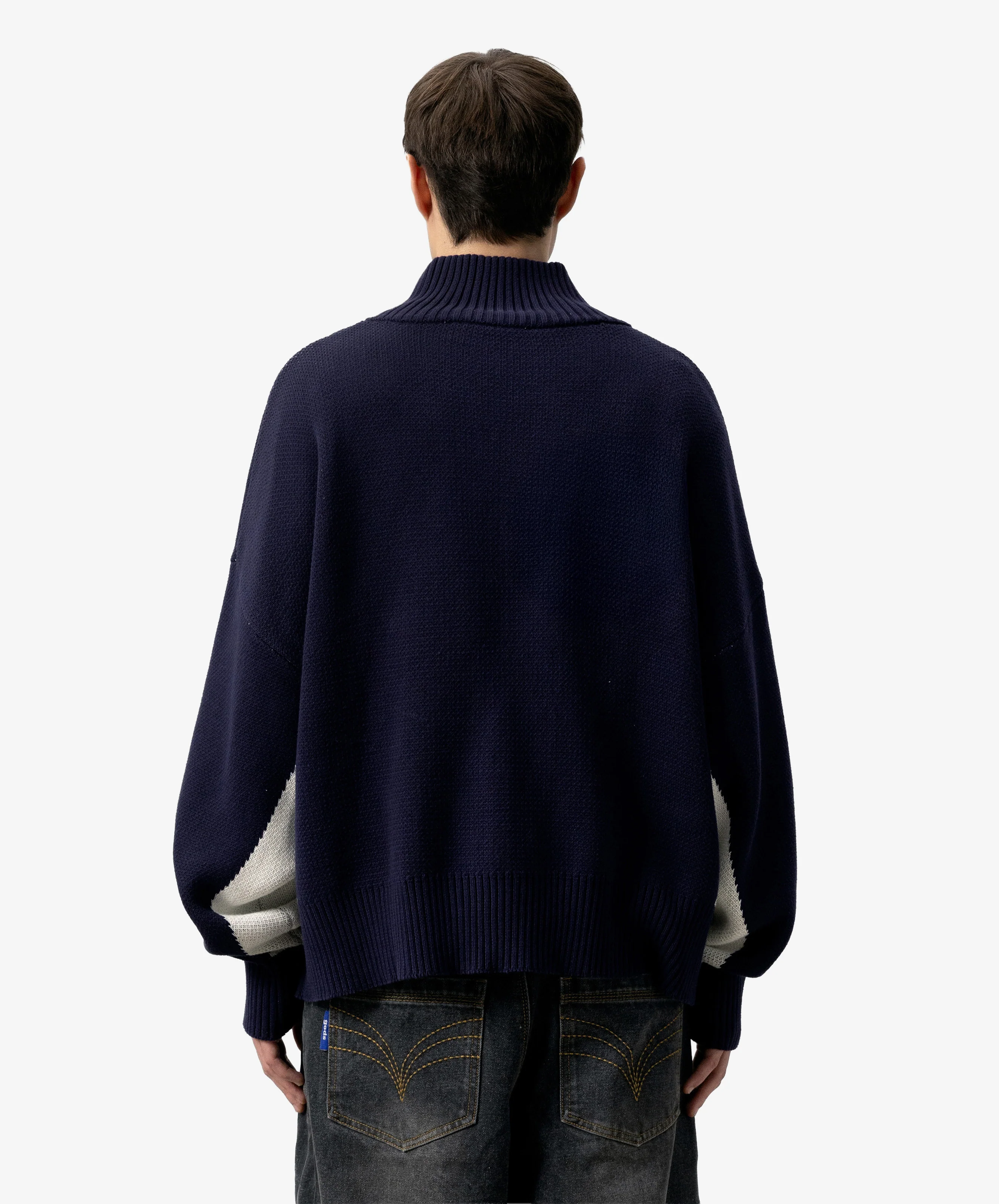 Gods FC Knitted Zipper Navy - Image 3