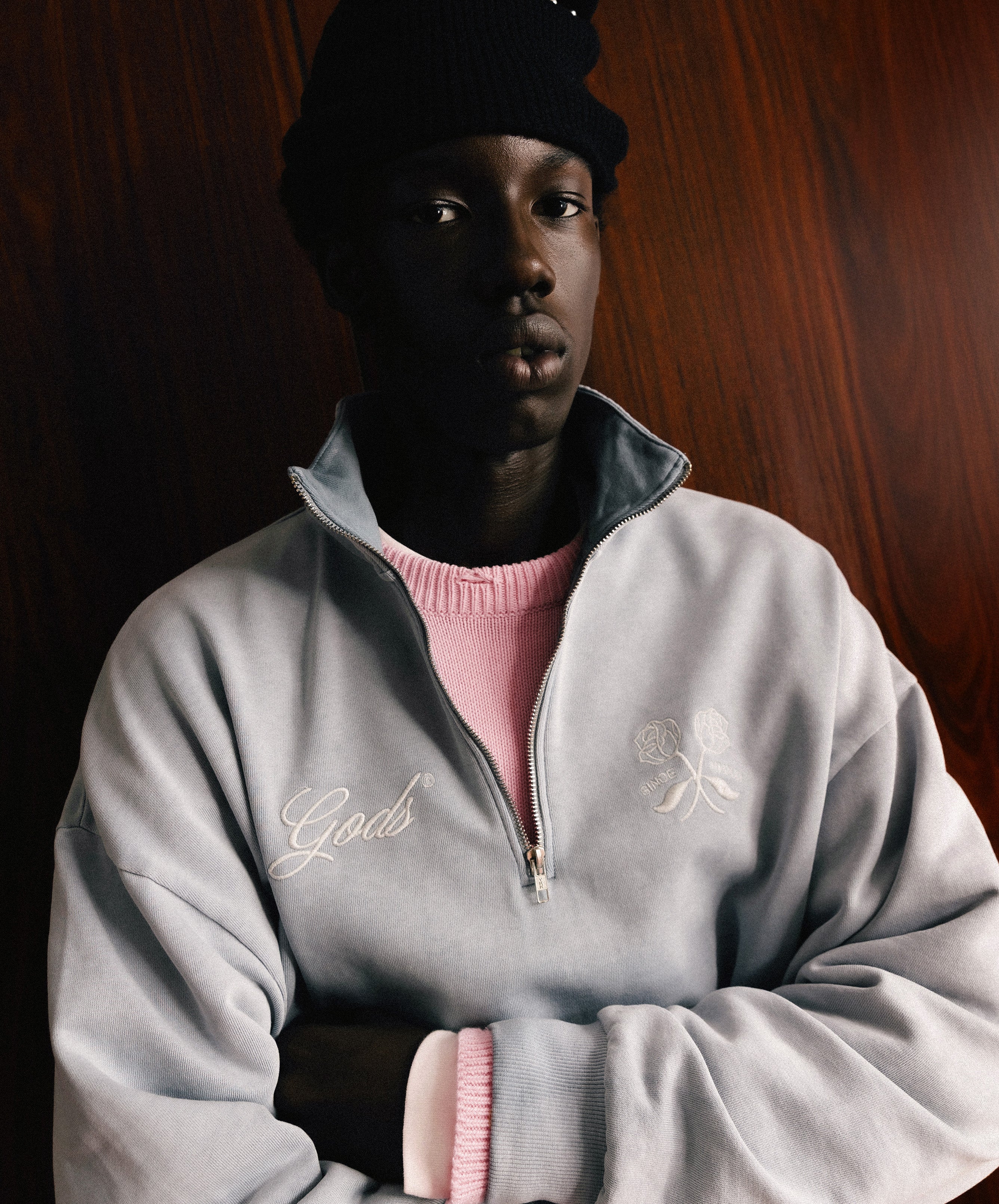 Gods Half Zip Washed Grey - Image 7