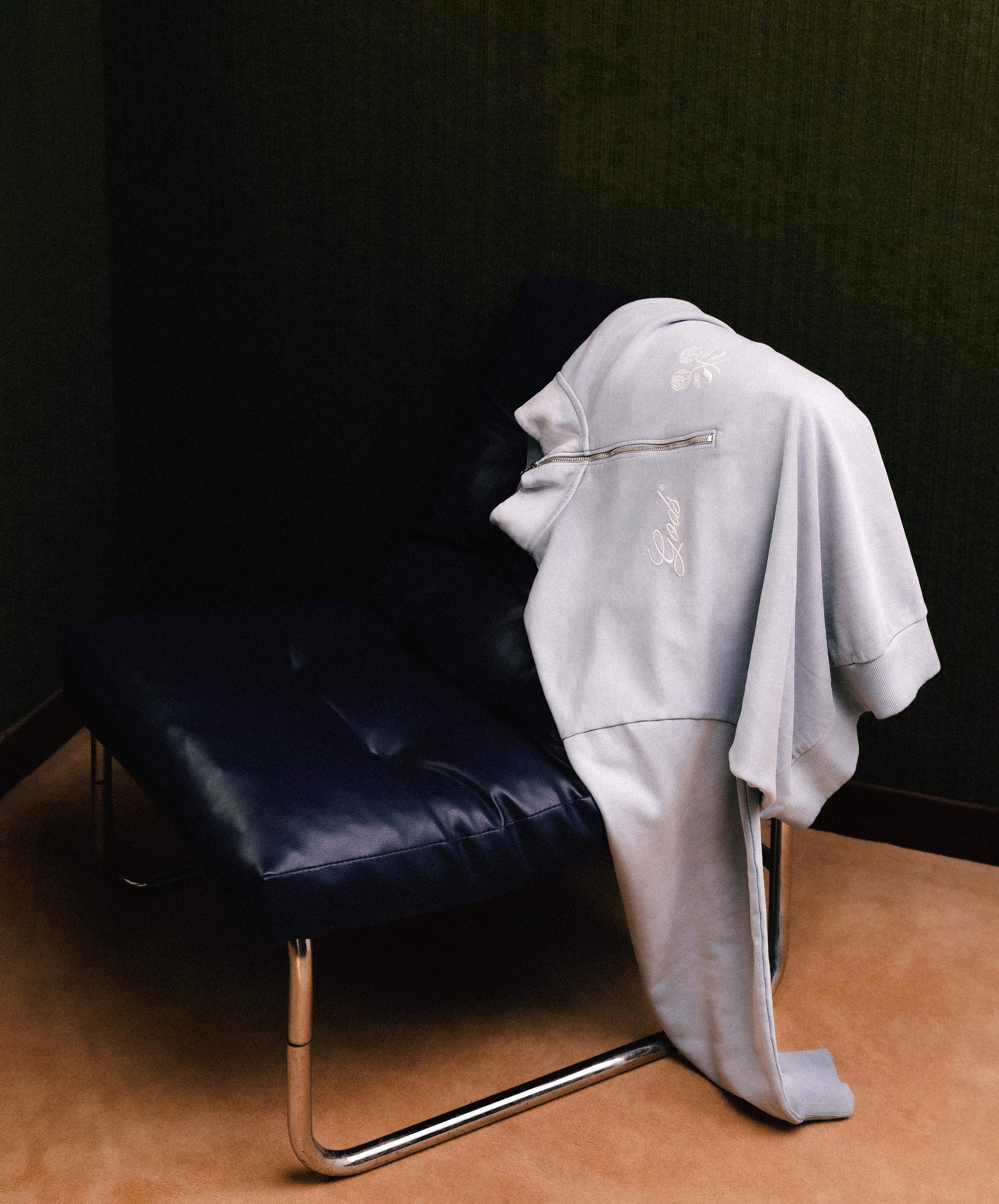 Gods Half Zip Washed Grey - Image 8