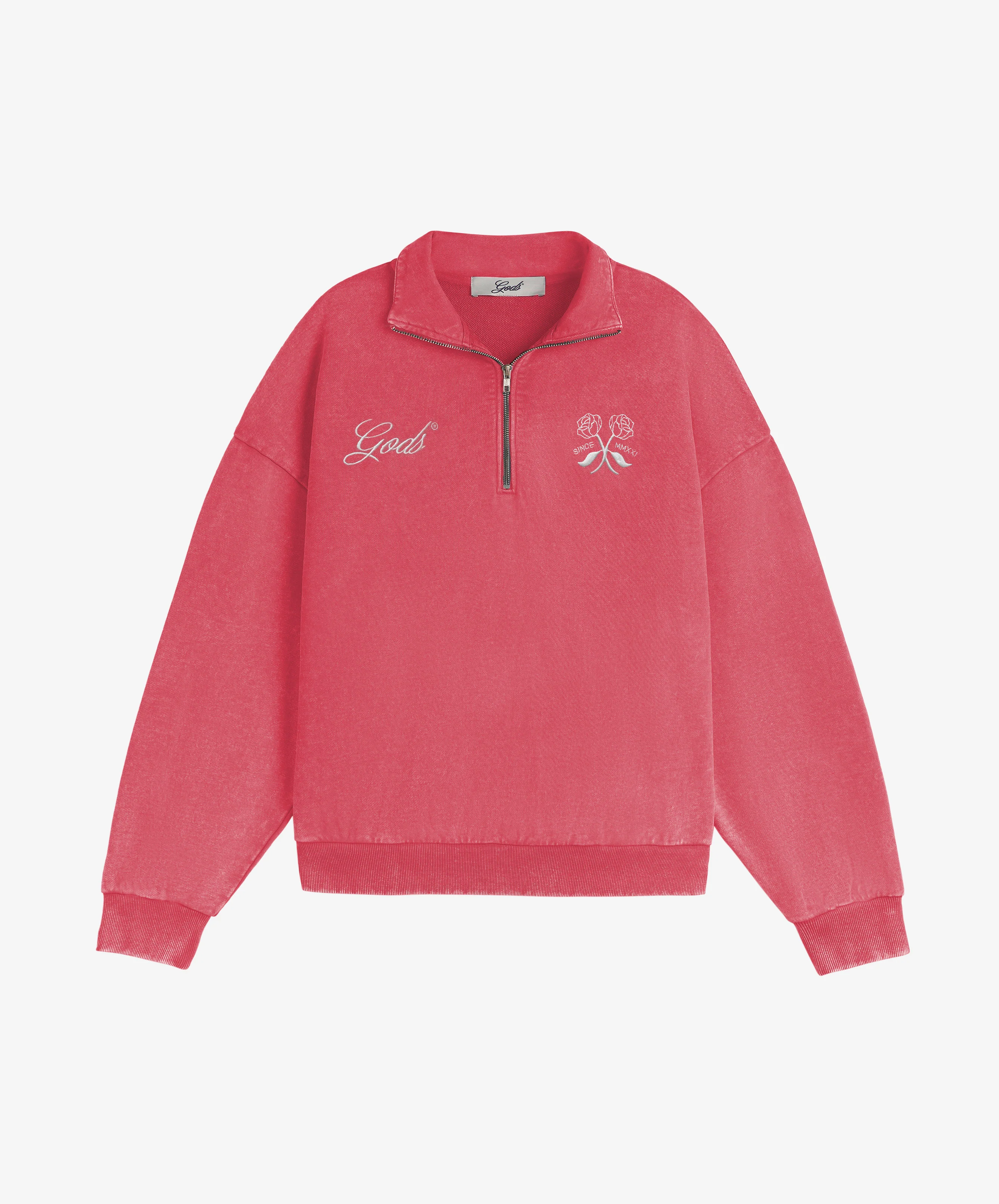 Gods Half Zip Washed Red - Image 2