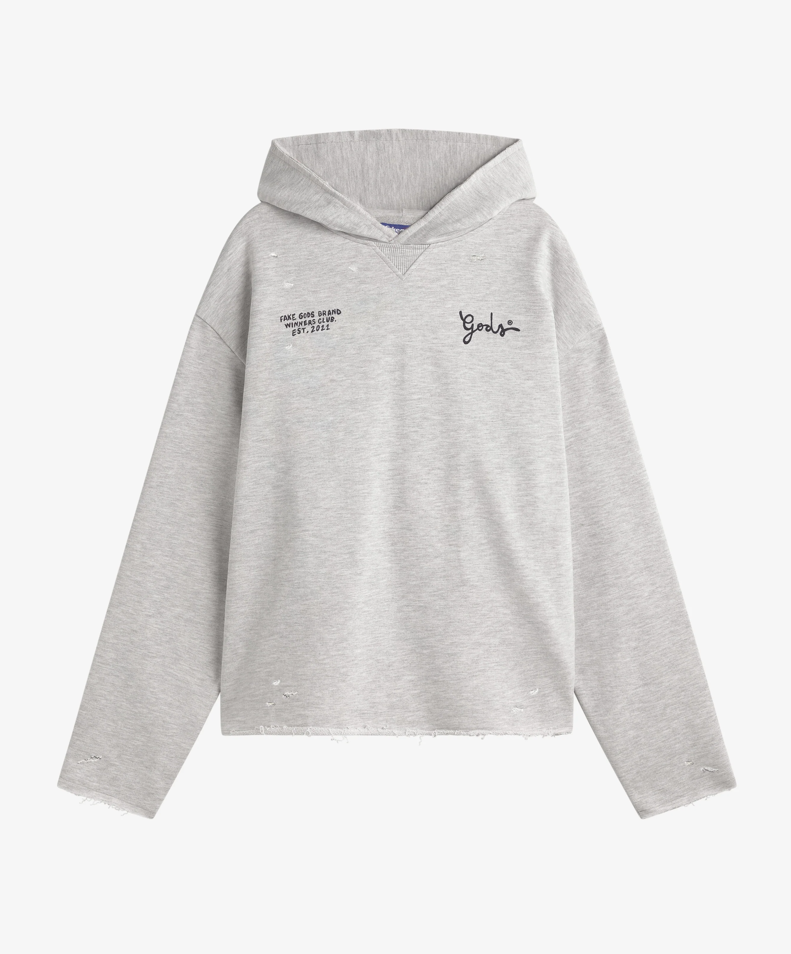 Gods Hoodie Grey Melange - Image 3