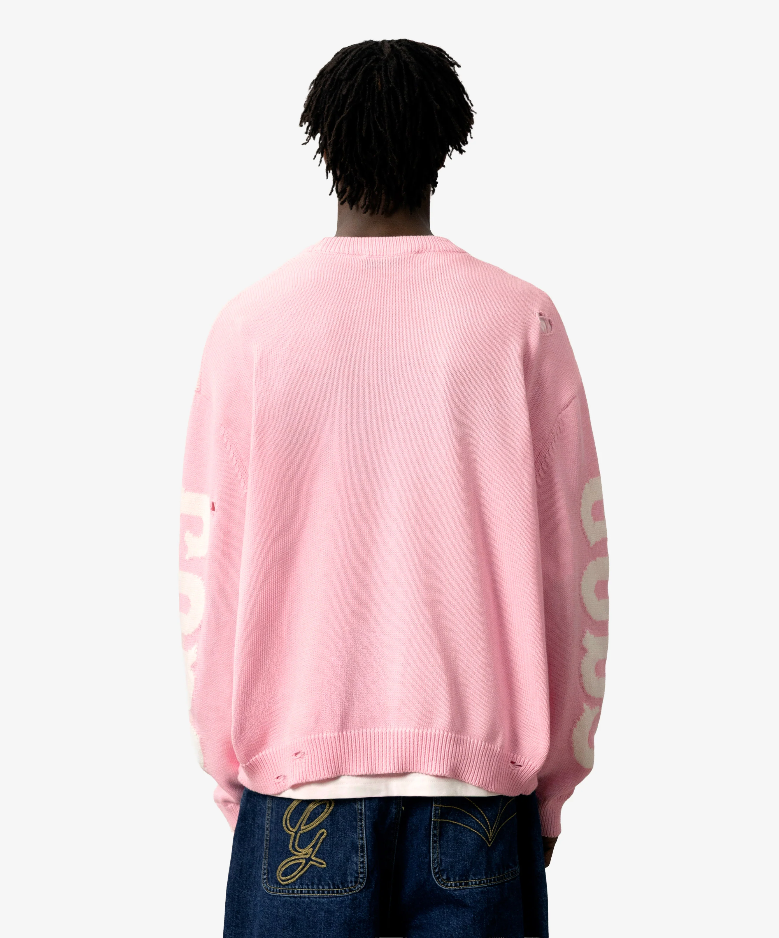 G Side Knitted Sweater Rose - Image 3