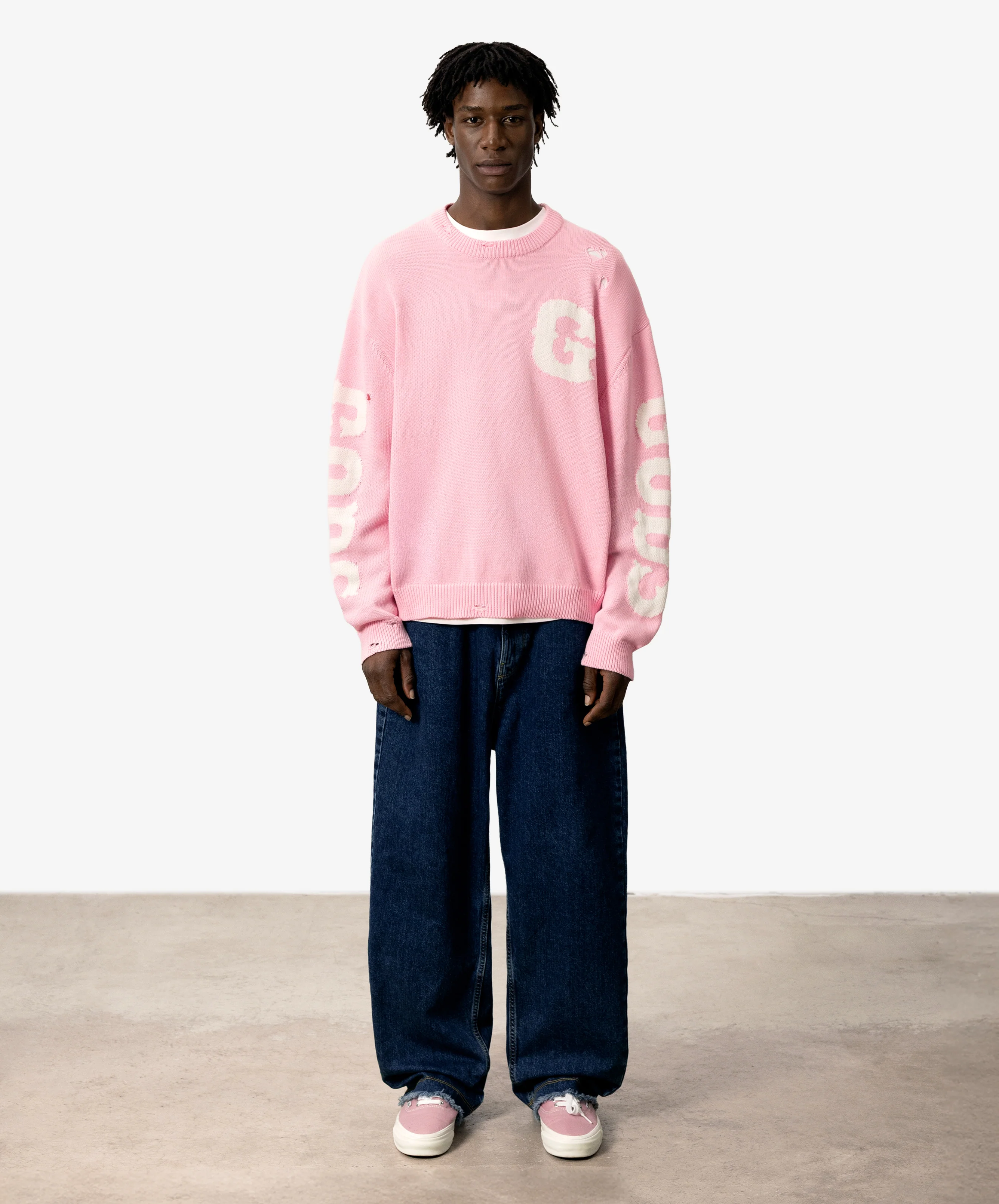 G Side Knitted Sweater Rose - Image 5