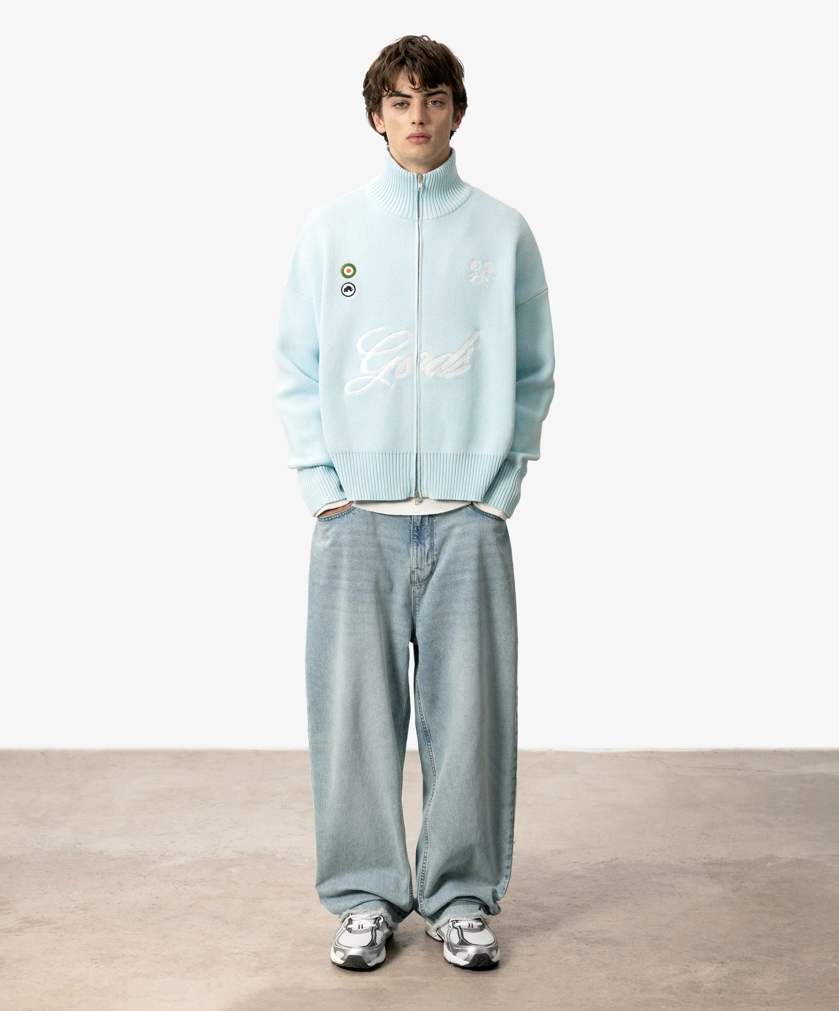 Gods Knitted Zipper Blue - Image 5