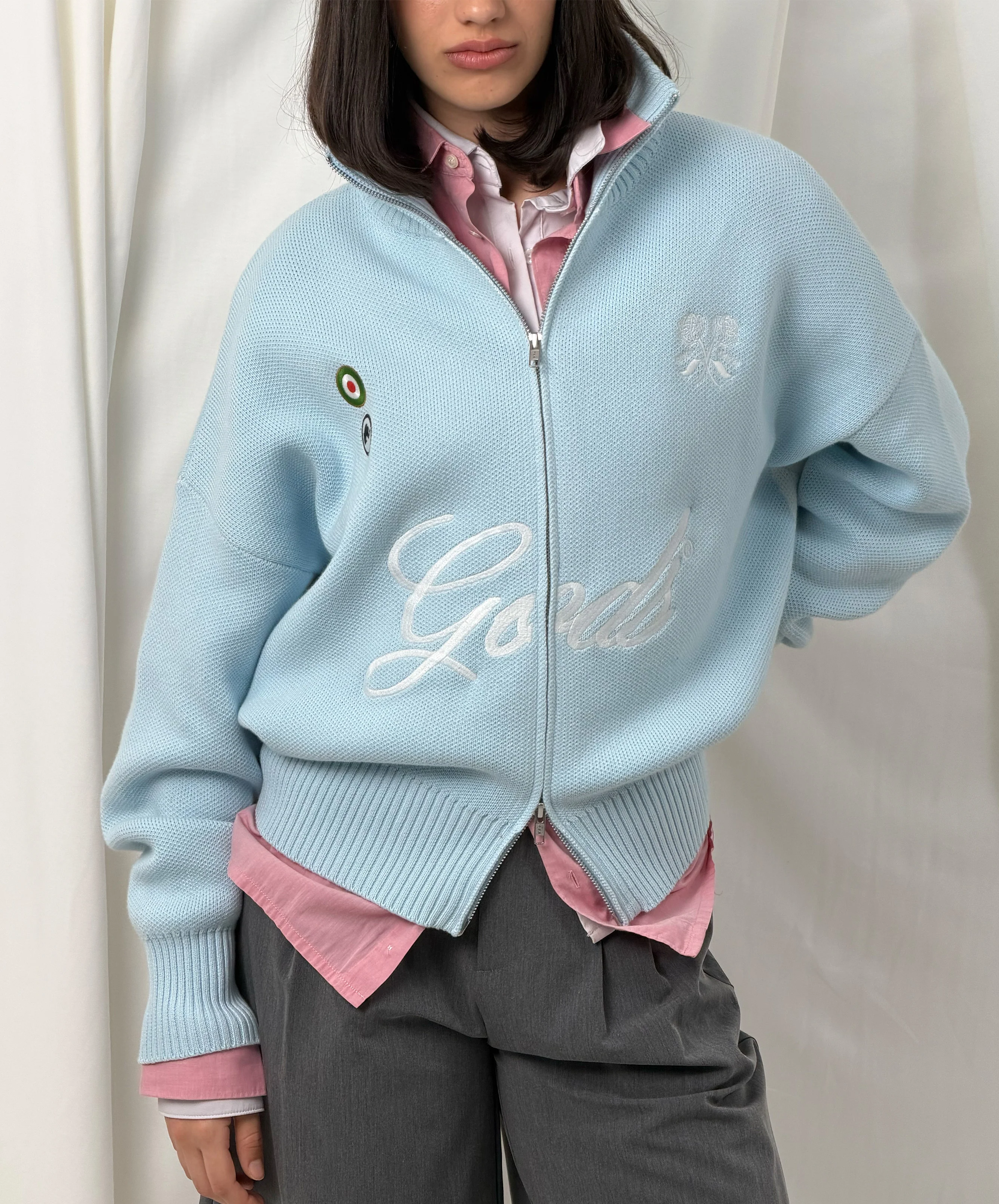 Gods Knitted Zipper Blue - Image 9