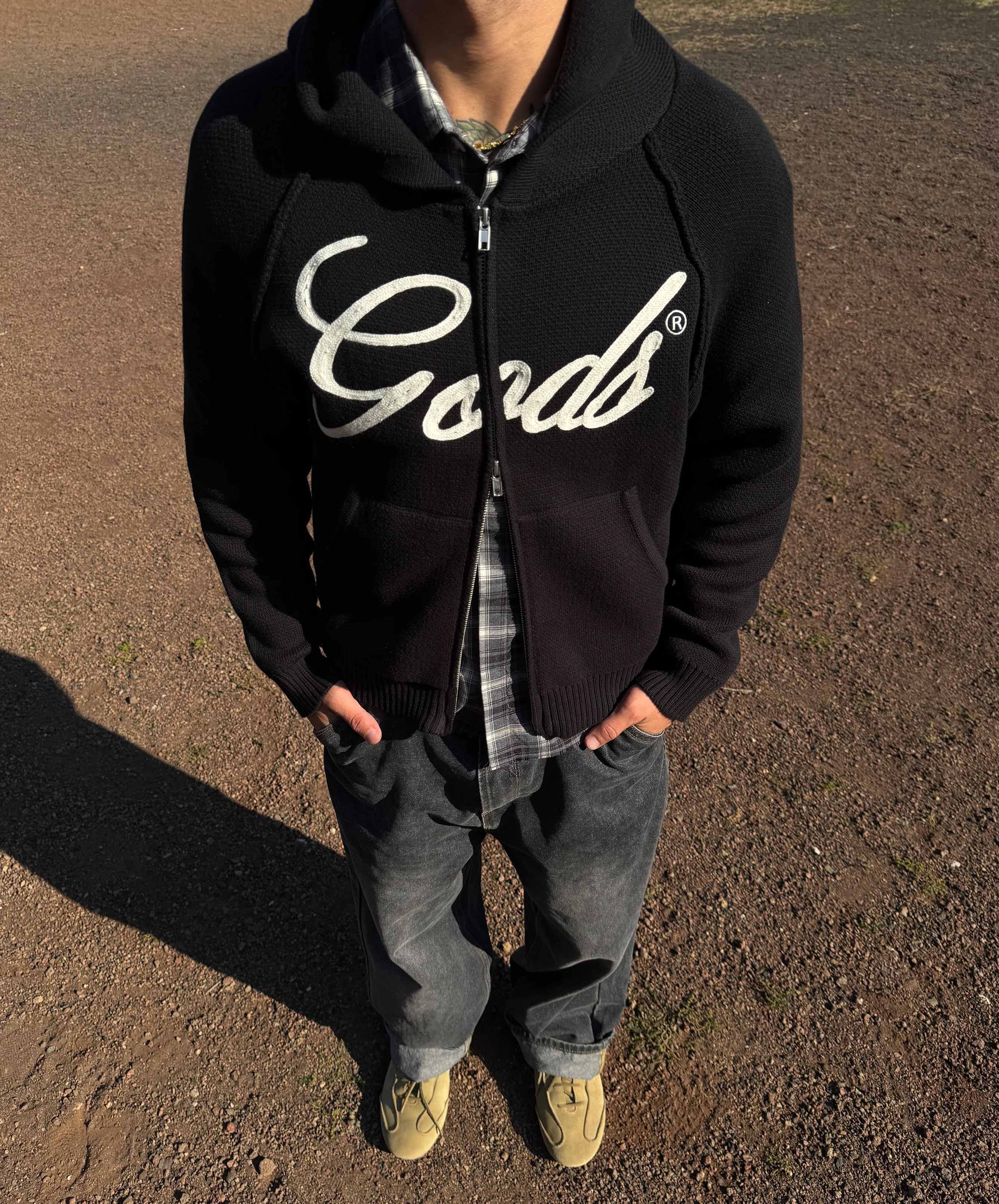 Gods Knitted Zipper Black - Image 9