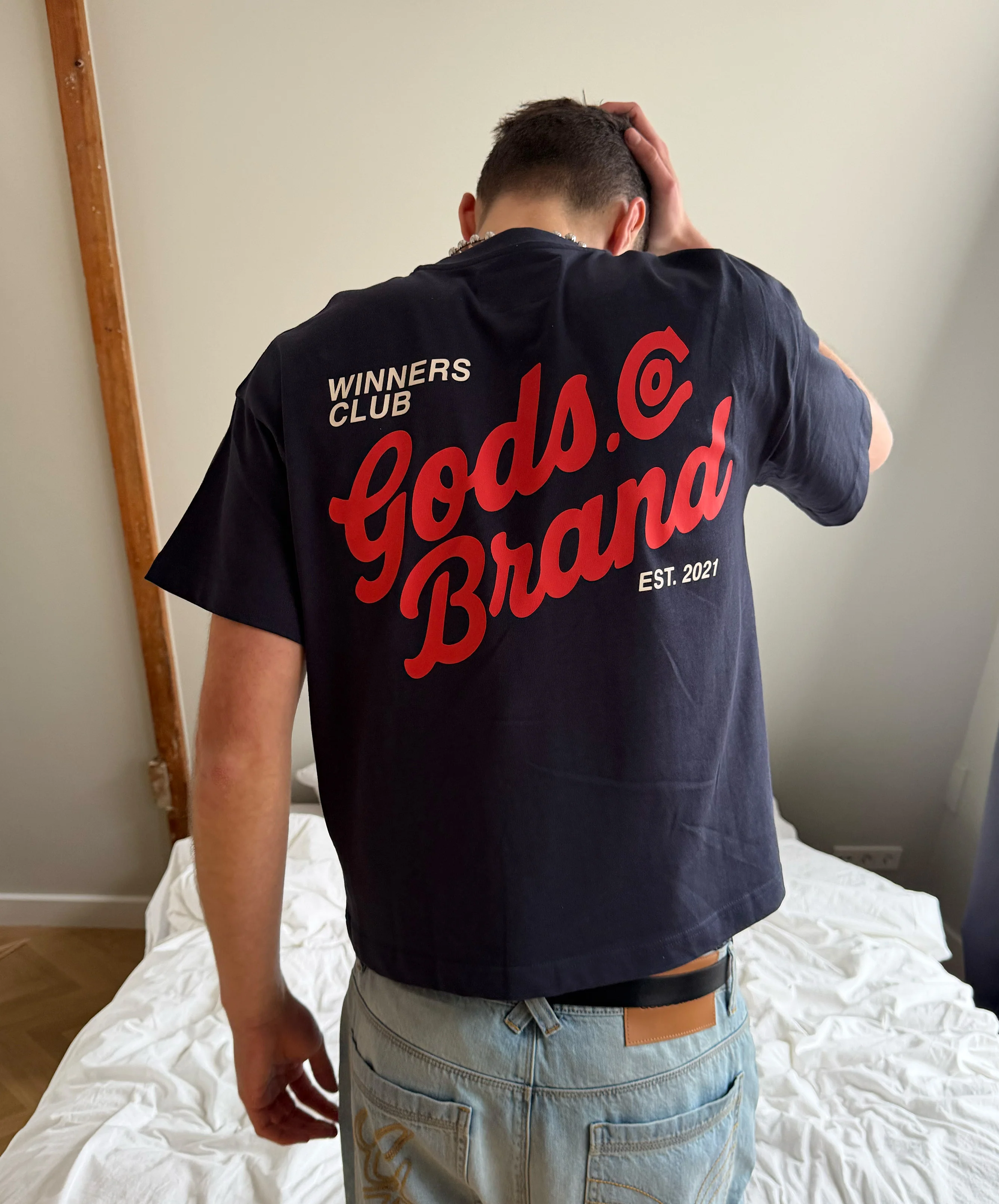 Gods Of Love Tee Navy - Image 2