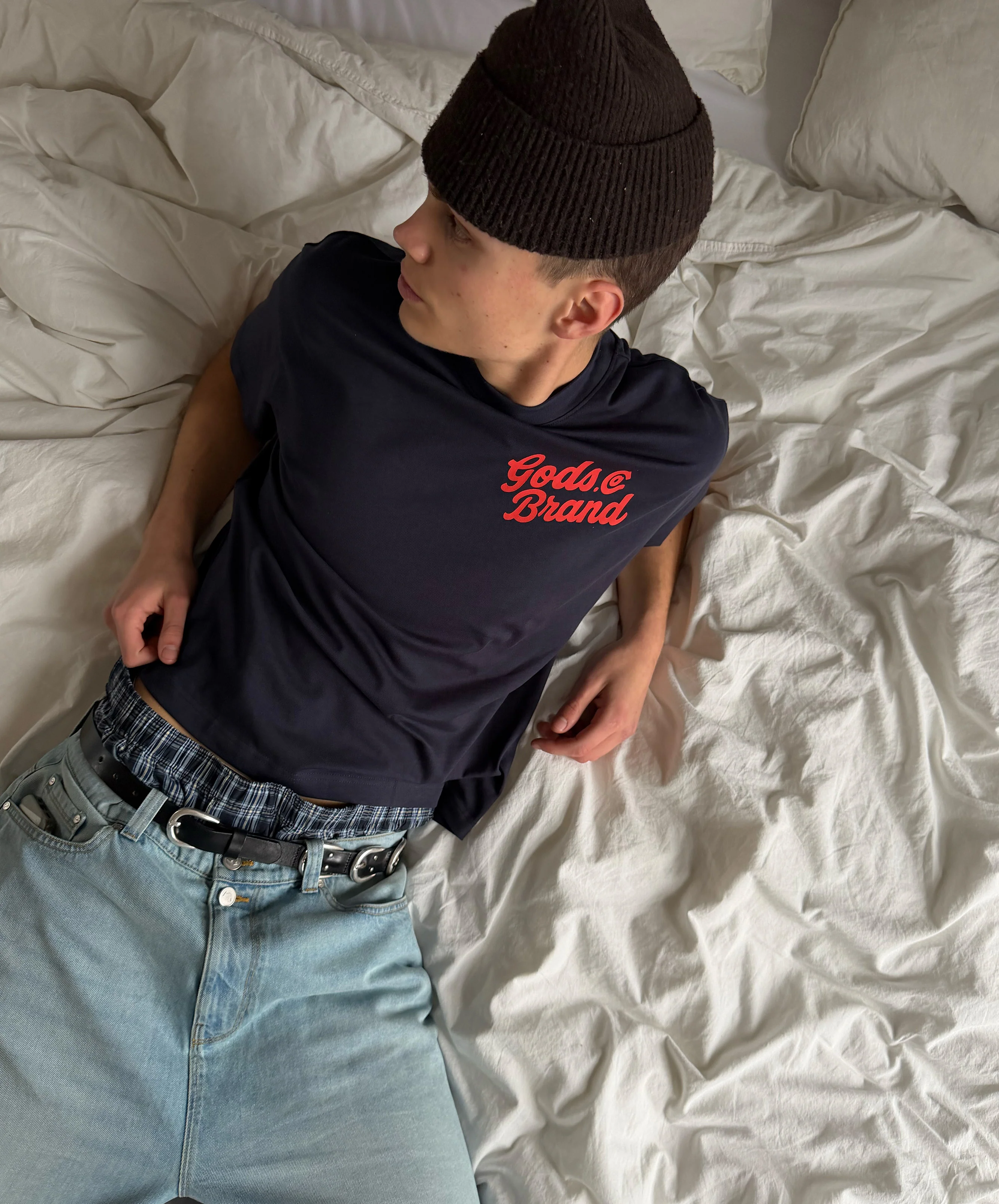 Gods Of Love Tee Navy - Image 4