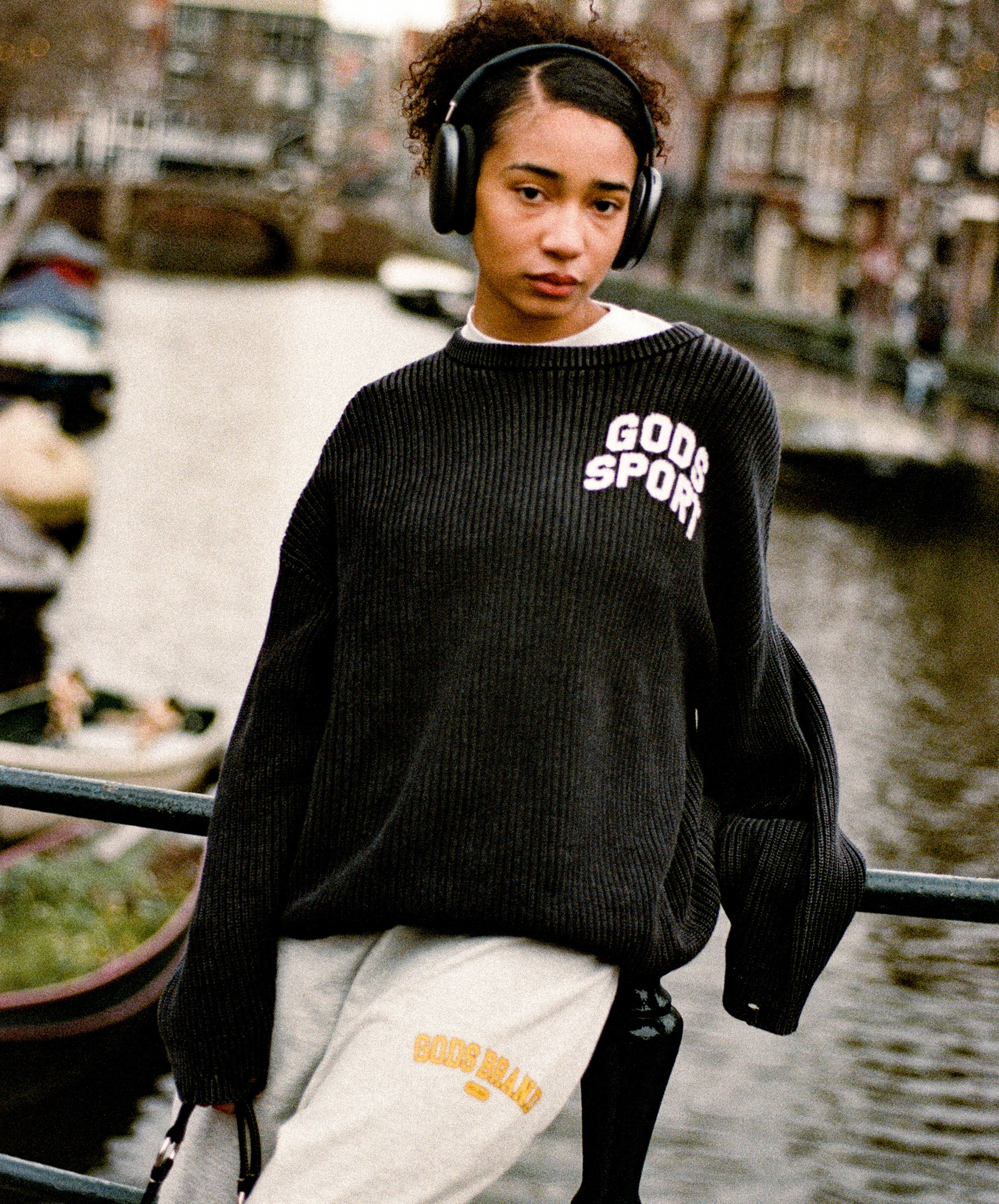 Gods Sport Knitted Sweater Black - Image 5
